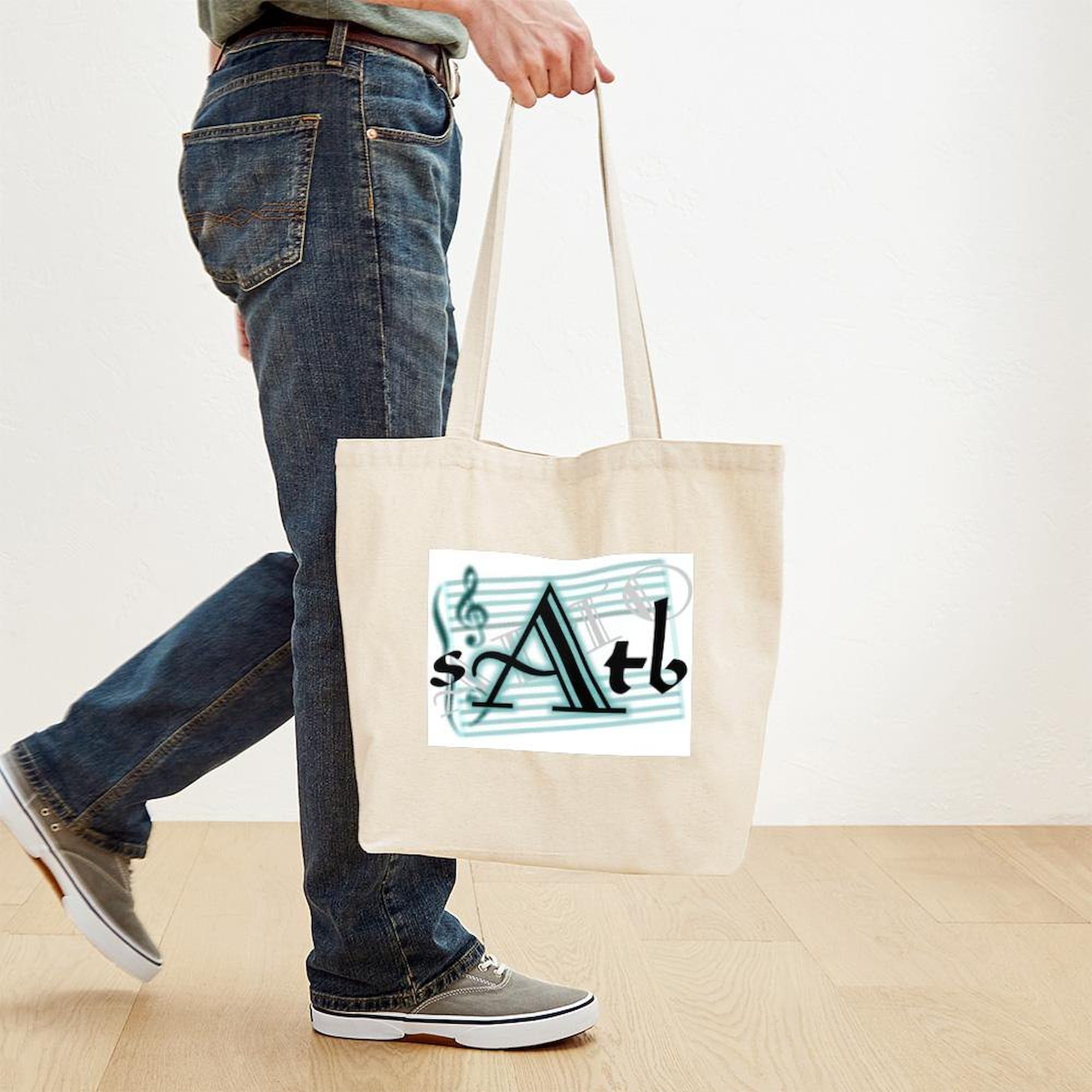 Premium Natural Canvas Marching Band Tote Bag - SATB Alto Reusable Shopping Tote for Musicians | Perfect for Band Practice, School Events & Eco-Friendly Grocery Shopping