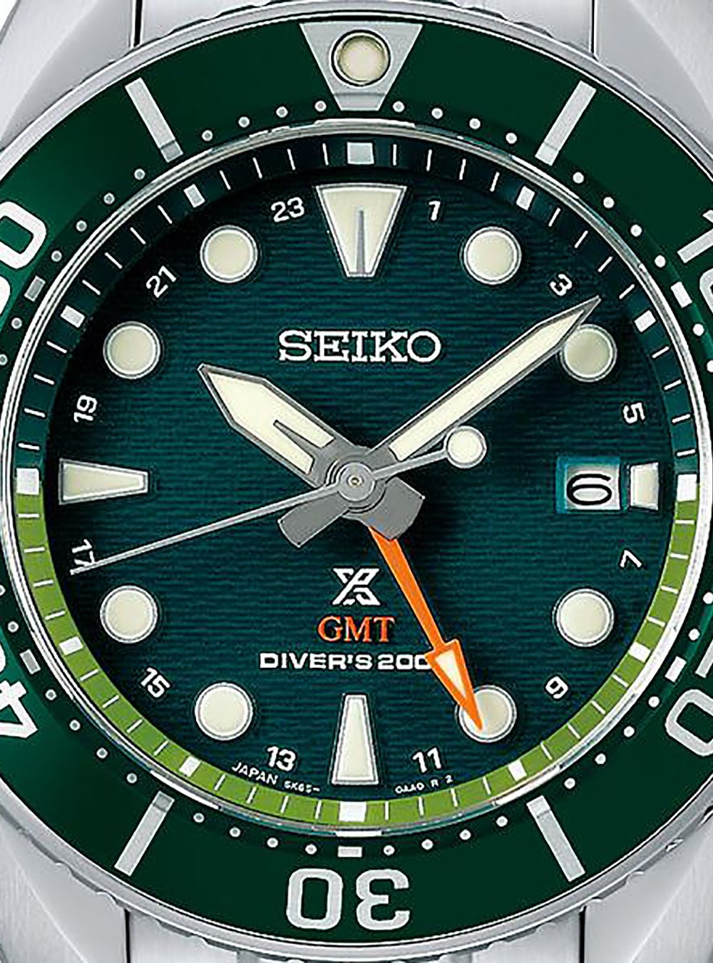 SEIKO PROSPEX DIVER SCUBA SEA 'SUMO' SOLAR GMT Watch SBPK001 - Japanese Made JDM Automatic Dive Watch for Men - Perfect for Scuba Diving, Snorkeling & Water Sports