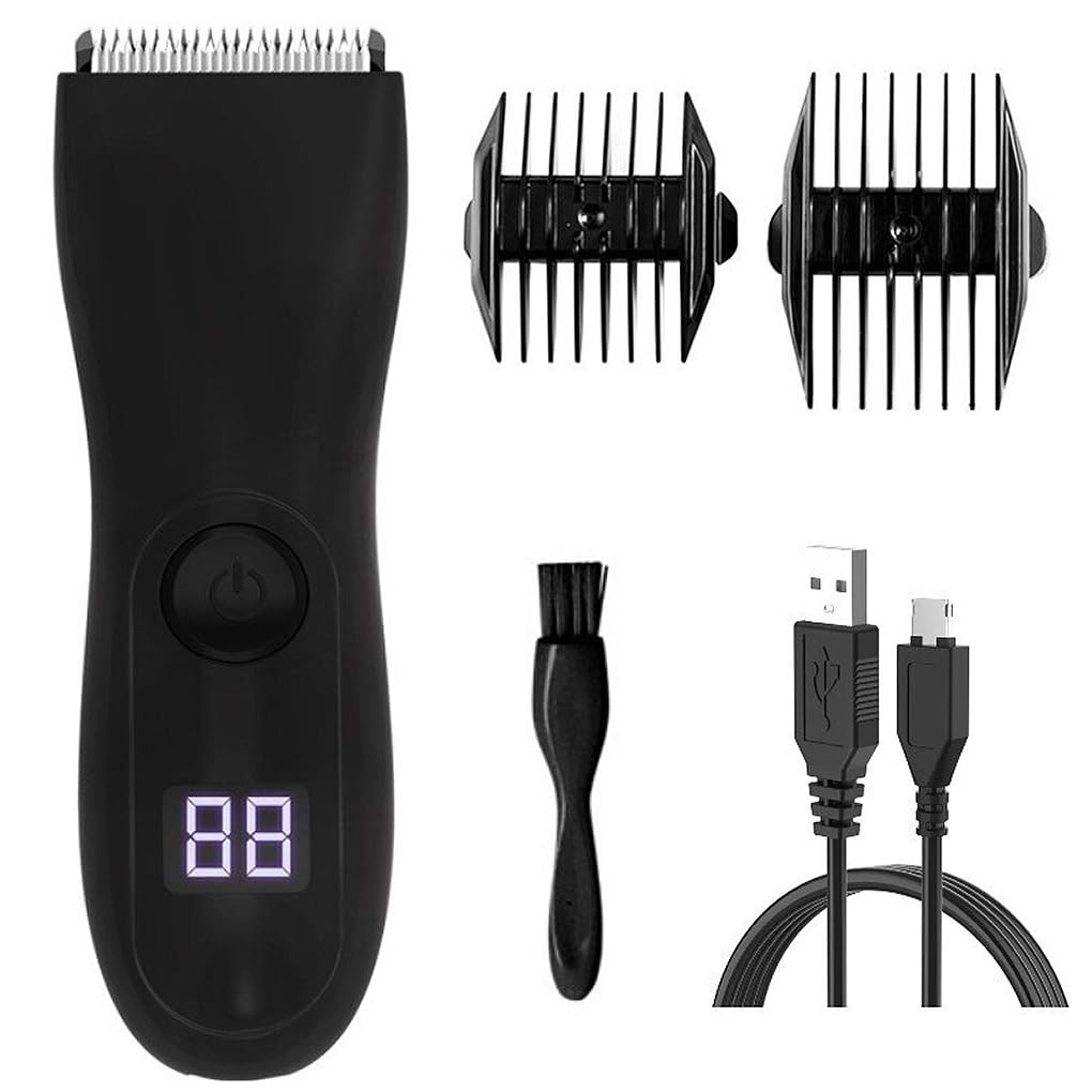 Professional Men's Hair Clippers & Beard Trimmer Kit - Electric Shaver for Facial Hair, Body Grooming & Intimate Areas | Cordless Hair Cutting Machine for Home & Travel Use