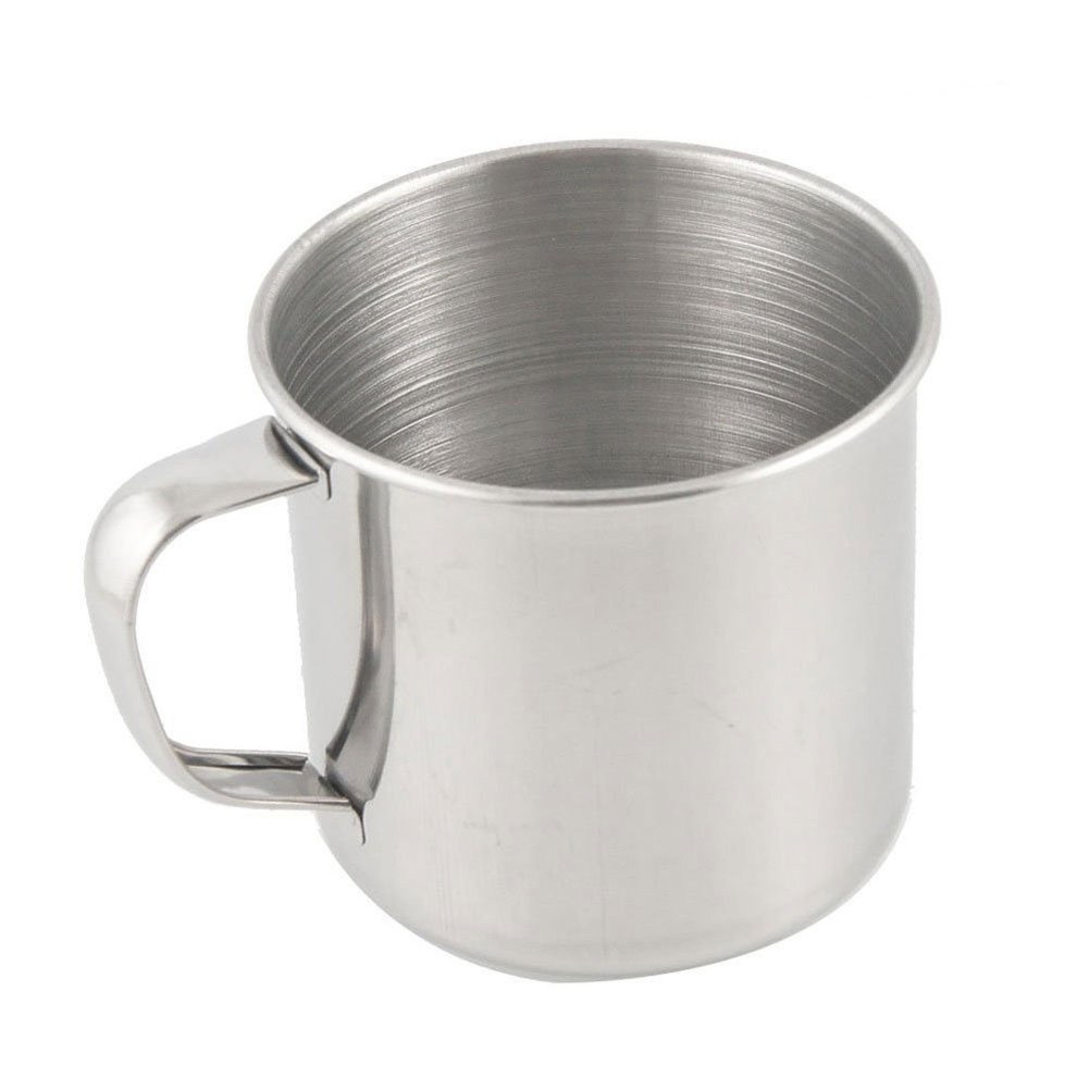 Premium Stainless Steel Travel Mug for Camping, Hiking & Outdoor Adventures - Insulated Coffee Cup with Handle for Hot/Cold Drinks - Perfect for Backpacking, Fishing Trips & Road Trips (Silver)