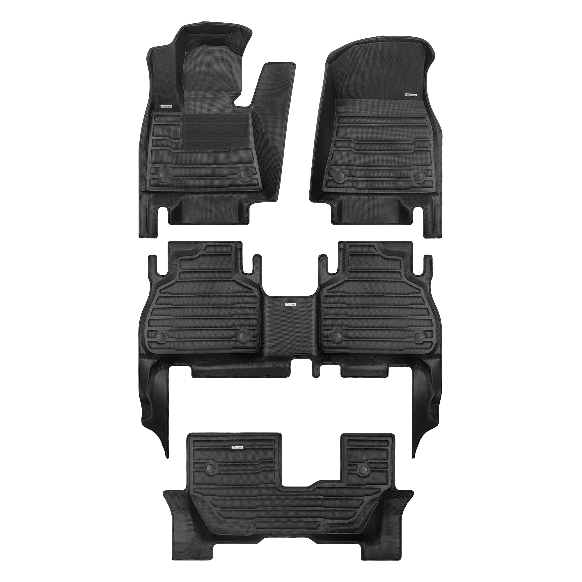 Premium Custom Fit TuxMat Floor Mats for BMW X7 7-Seater (2019-2025) - All Weather Protection with Maximum Coverage - Laser Measured Precision - Complete Set for 1st, 2nd & 3rd Rows - Perfect for Family Road Trips & Winter Driving