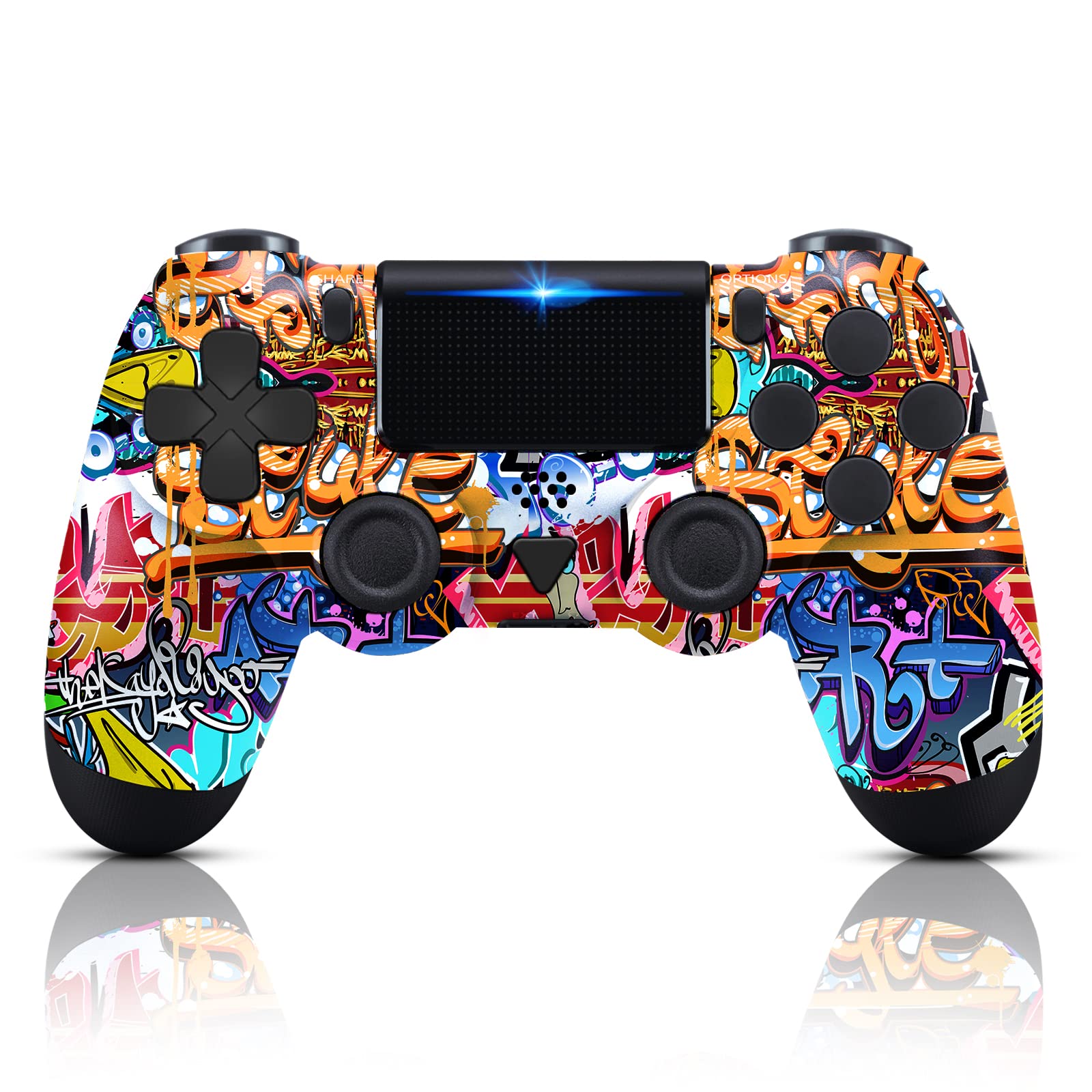 Wireless PS4 Controller Compatible with PlayStation 4/Pro/Slim - Dual Shock Vibration Gamepad with Ergonomic Design for Enhanced Gaming Experience - Perfect for Fortnite, Call of Duty & Sports Games