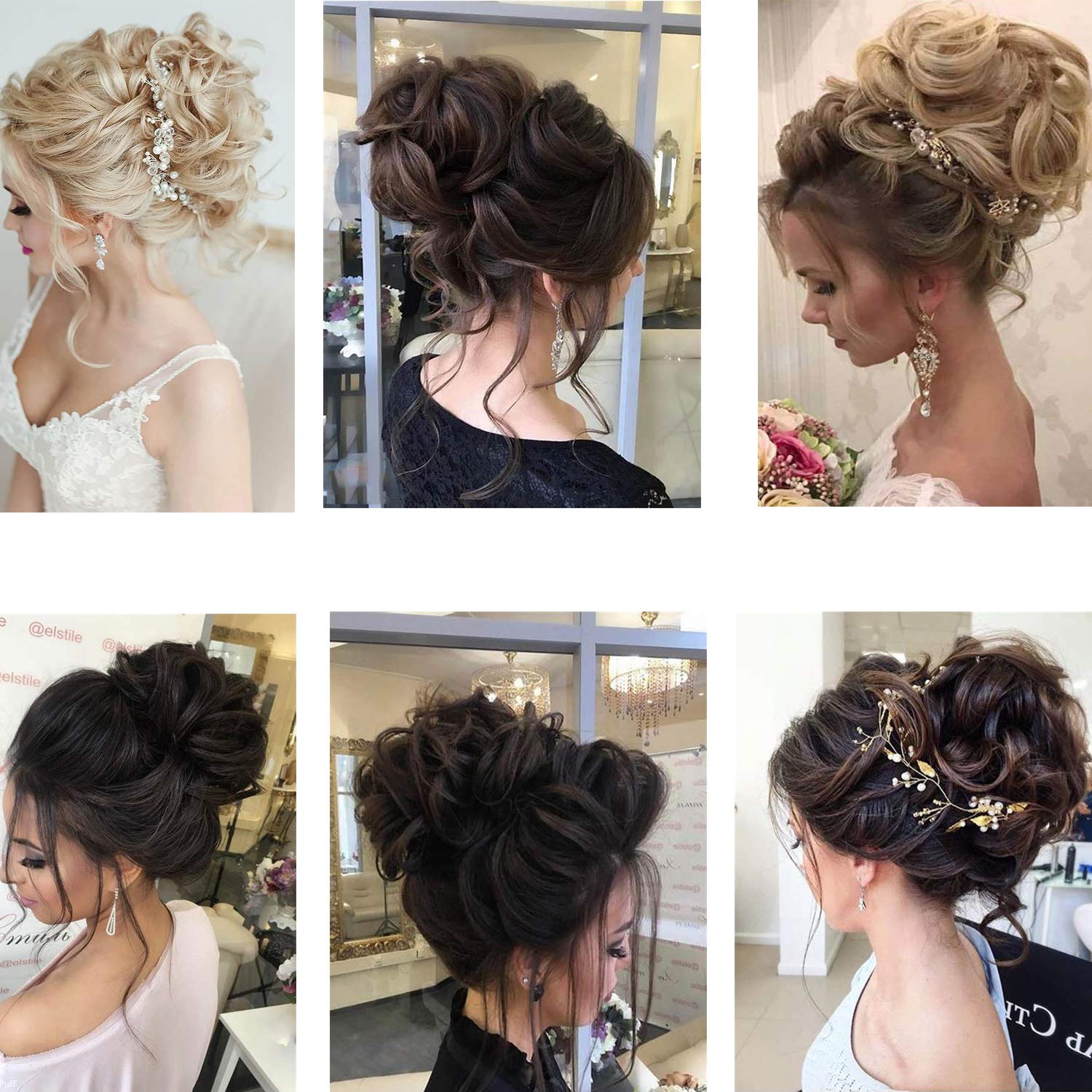 Messy Hair Bun Extensions - Natural Looking Chignon Hairpiece with Scrunchie for Updo & Ponytail Hairstyles - Perfect for Weddings, Parties & Everyday Wear