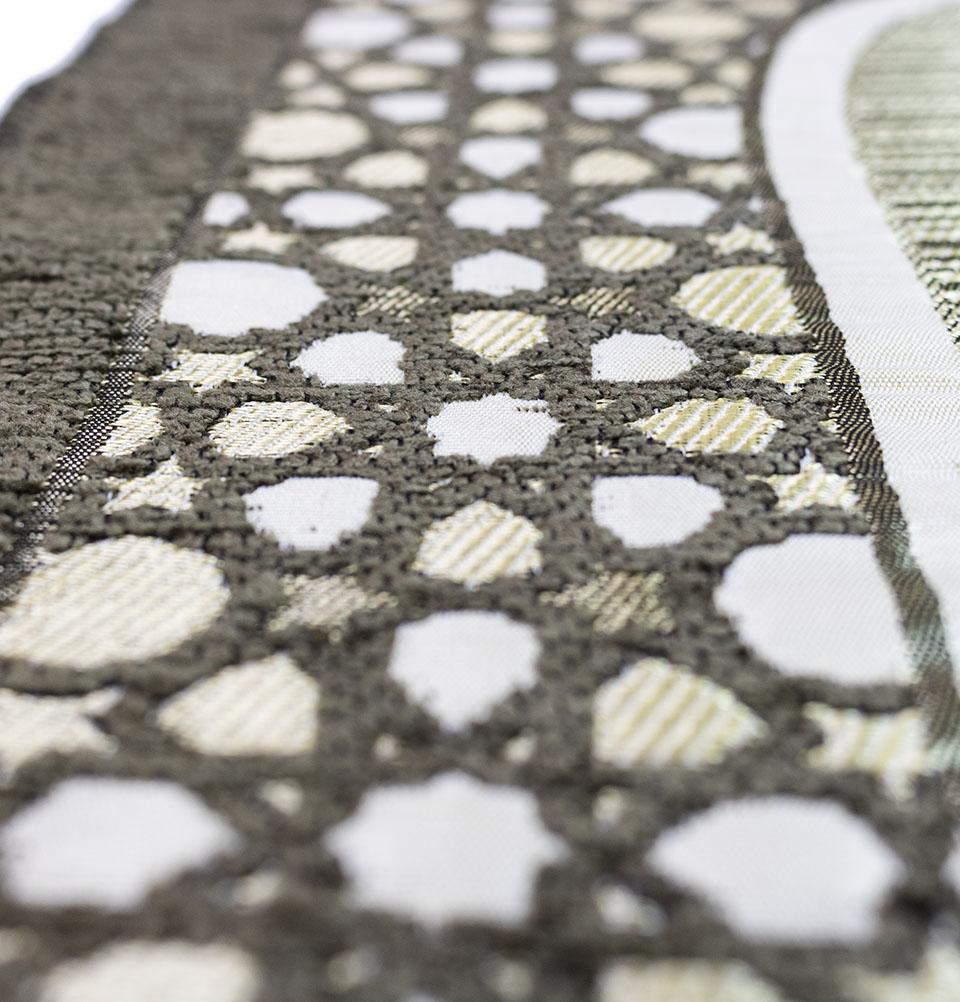 Premium Chenille Embroidered Selcuk Star Islamic Prayer Rug - Soft Khaki Green Prayer Mat for Home, Mosque & Travel | Non-Slip Backing & Comfortable Design
