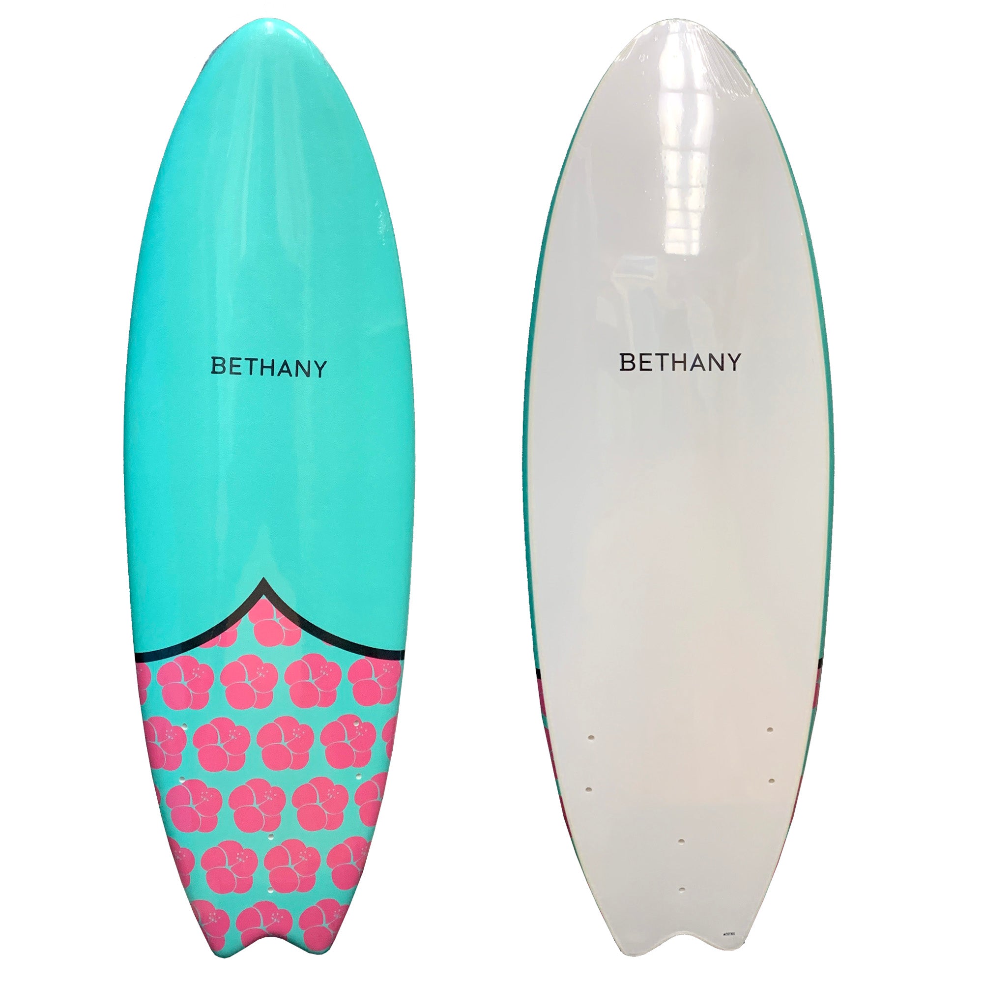 Bethany Hamilton 5'6 Soft Top Surfboard - Turquoise Color | Premium Beginner Surfboard for Kids & Adults | Perfect for Small Waves & Surf Training