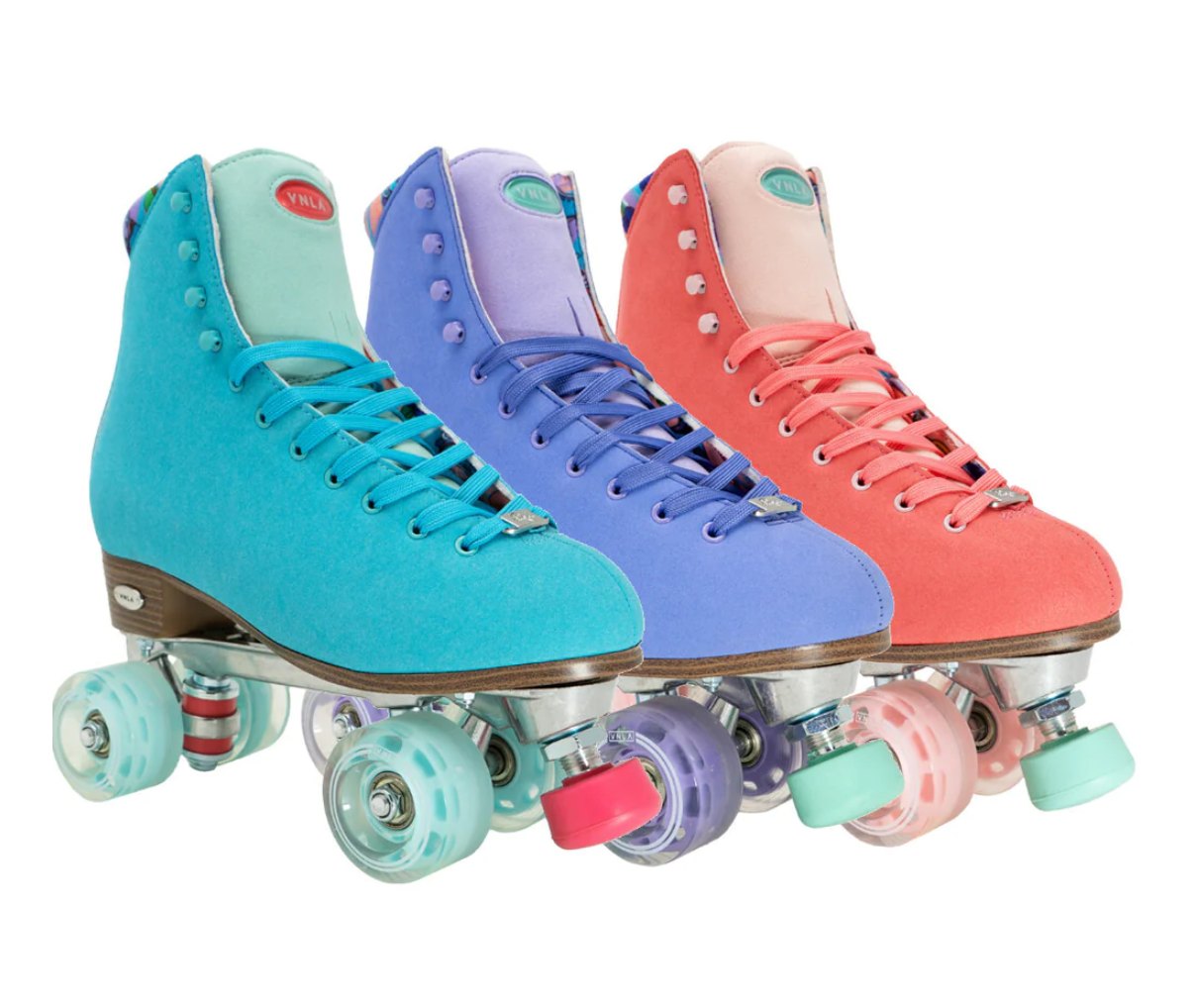 Vnla Parfait Outdoor Roller Skates for Women & Men - Comfortable Quad Skates with Light-Up Wheels for Street, Park & Trail Skating
