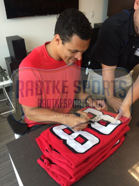 Tony Gonzalez Autographed Atlanta Falcons Red Embroidered Custom Jersey - Officially Licensed NFL Collectible for Fans, Sports Memorabilia Display & Gifts