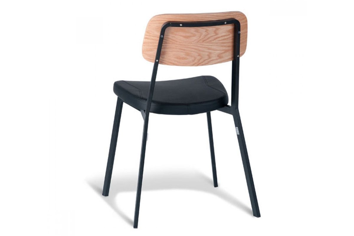 MS Hospitality Croydon Side Chair with PU Seat - Modern Dining Chair for Restaurants, Cafes & Home Use - Comfortable & Durable PU Seat for Indoor Seating