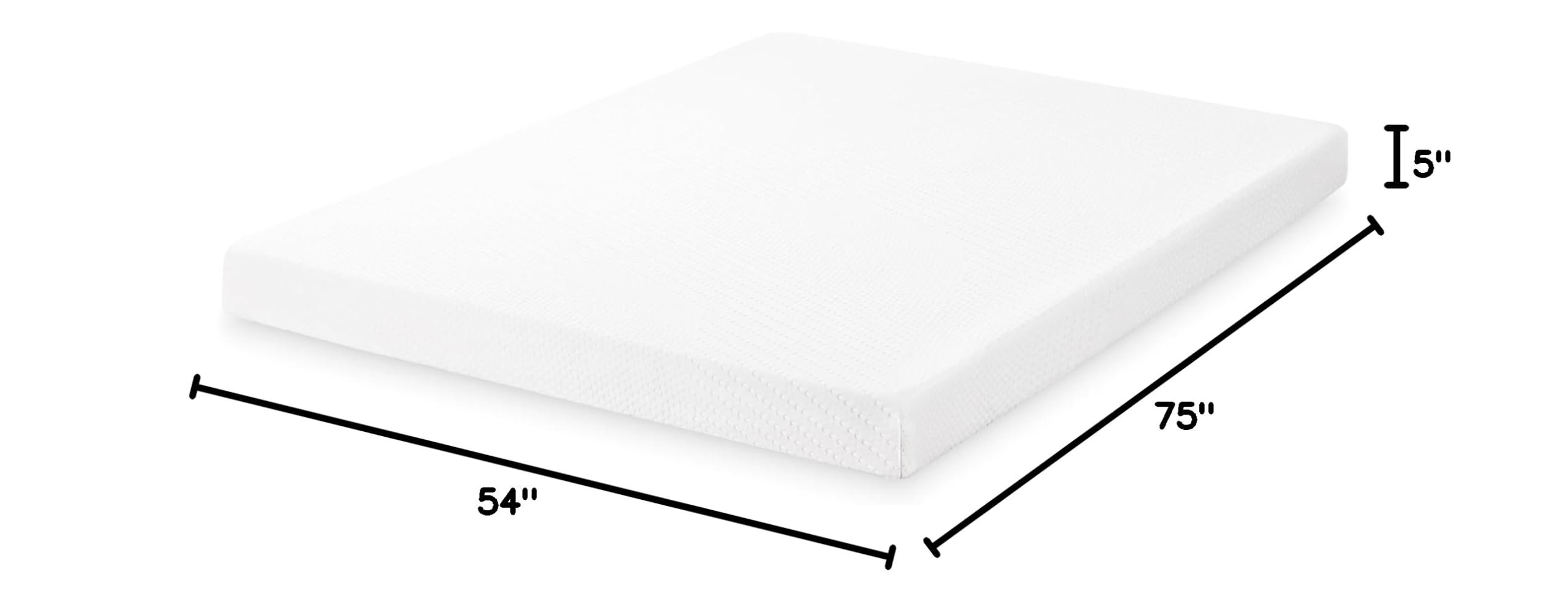 5 Inch Full Size Green Tea Memory Foam Mattress - Medium Firm Support for Kids & Adults | Bed-in-A-Box | Perfect for Guest Rooms, Dorms & Small Spaces