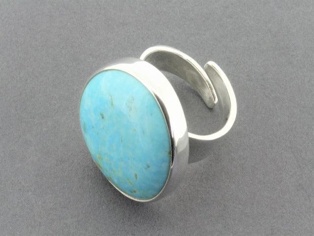 Turquoise Adjustable Ring for Women - Large Size, Handmade Boho Jewelry for Everyday Wear, Gift Giving & Special Occasions