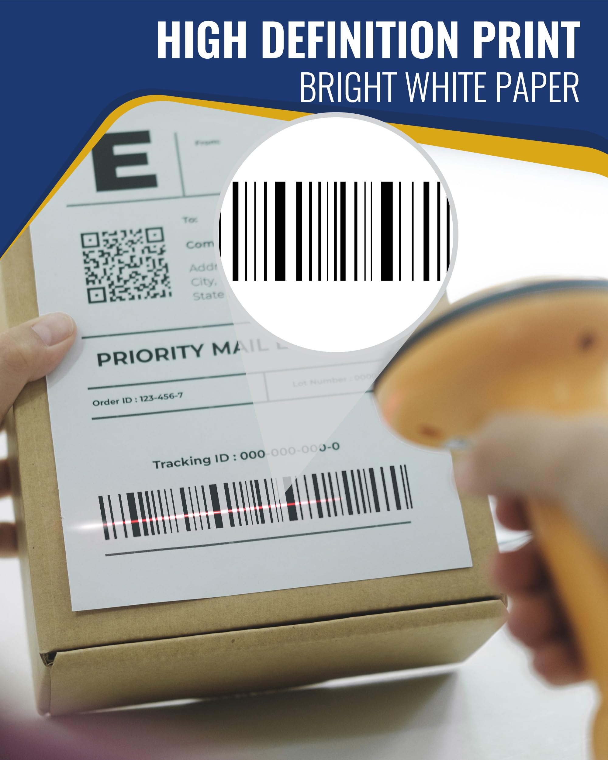 4x6 Inch Shipping Labels for Inkjet & Laser Printers - 250 Count White Opaque Mailing Stickers | Perfect for USPS, UPS, FedEx Packages & E-commerce Shipping