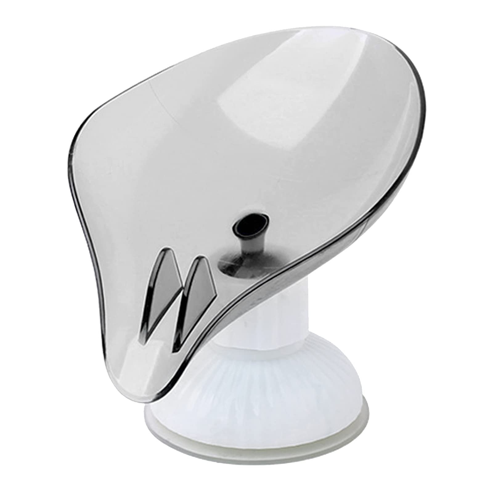 FAKEME Leaf Shaped Soap Box - Non-Drain Soap Holder for Bathroom & Kitchen - Grey Soap Storage Container | Perfect for Showers, Sinks, and Countertop Organization