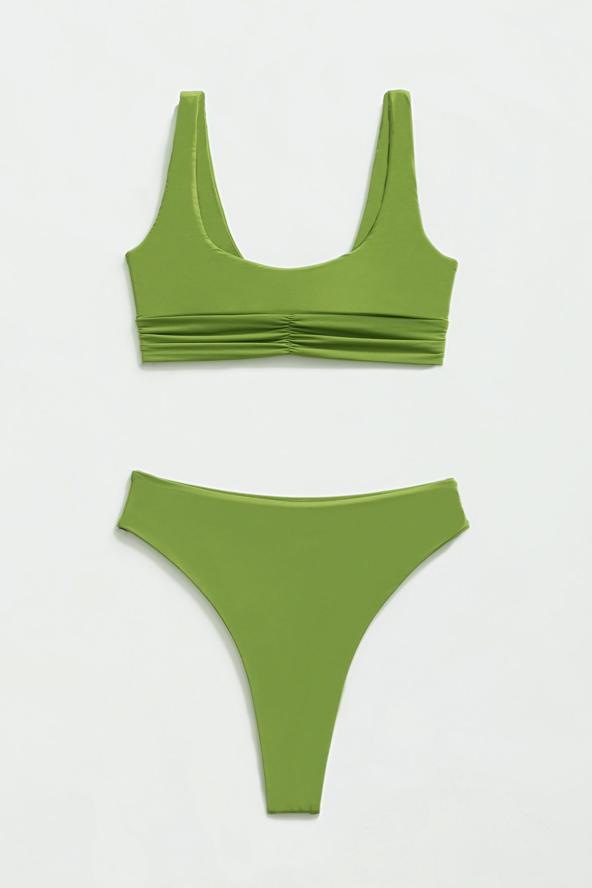 Kai High Waist Leggings for Women - Stretchy Matcha Green Yoga Pants - Perfect for Workout, Running & Lounge Wear