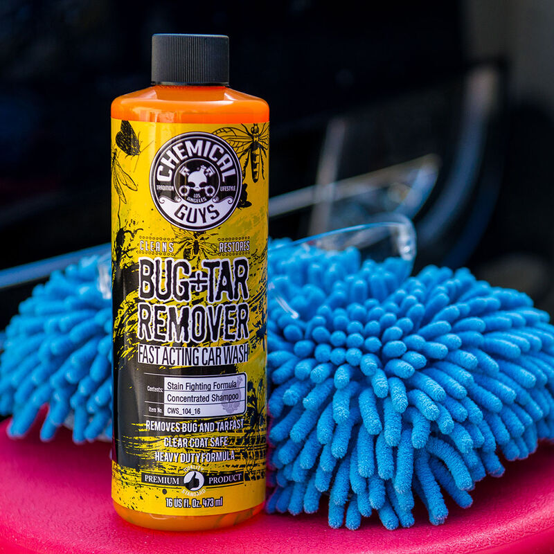 Chemical Guys Bug & Tar Heavy Duty Car Wash Shampoo 16oz - Powerful Vehicle Cleaner for Tough Stains & Road Grime - Perfect for Cars, Trucks & SUVs After Off-Road Adventures