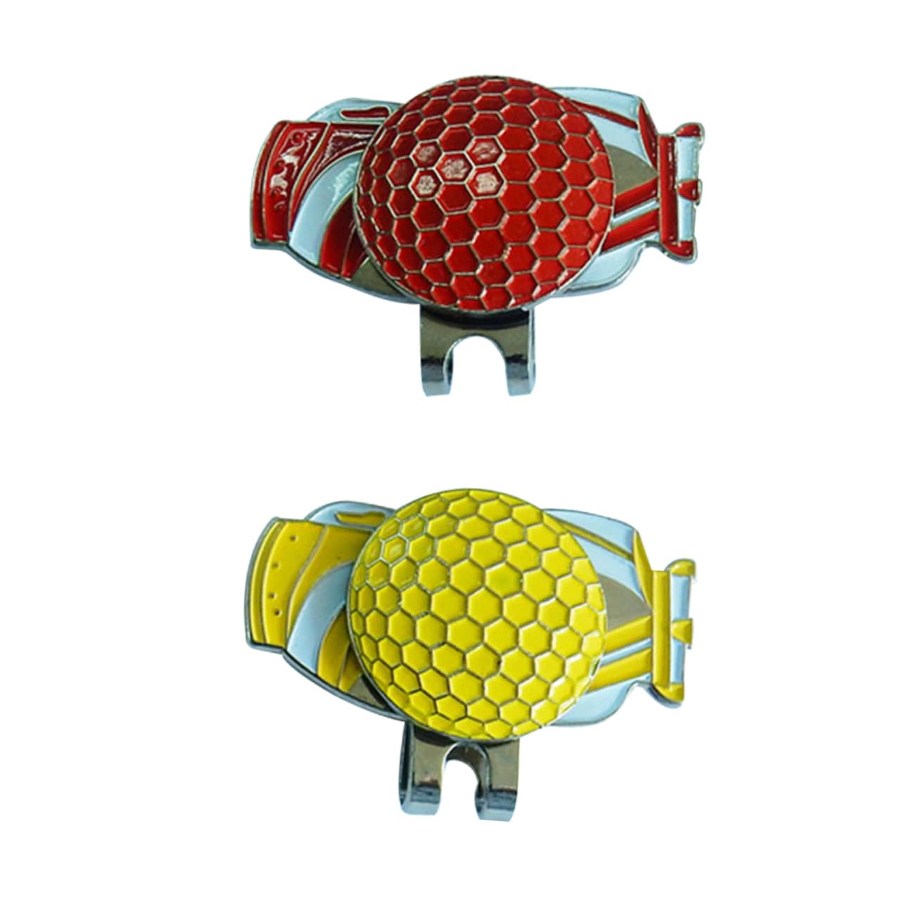 CLISPEED 2-Pack Golf Hat Clip Markers - Magnetic Ball Marker Tool for Golfers | Perfect for Golf Course, Driving Range & Tournament Play