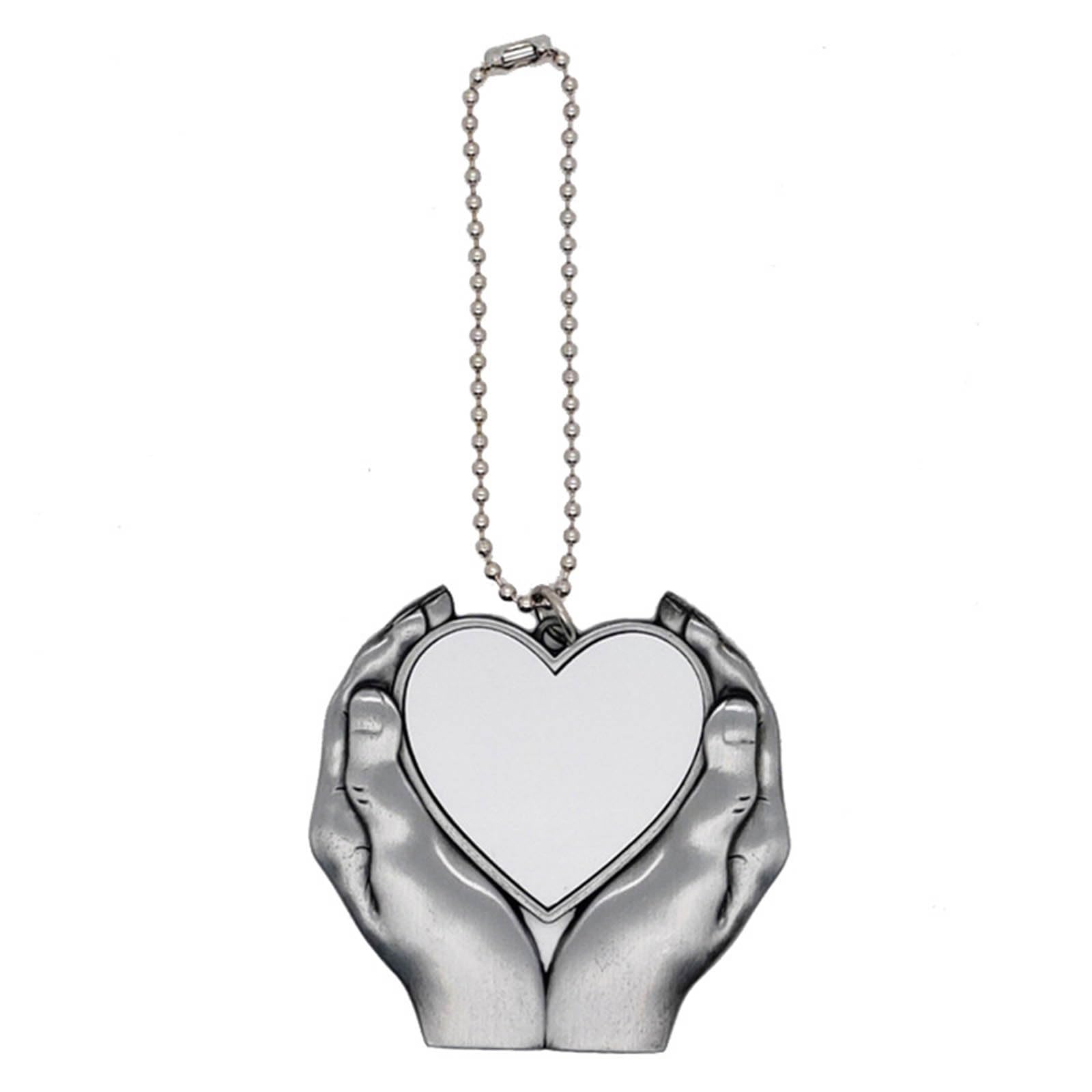 Meiliyizu Customizable Heart-Shaped Car Pendant - Personalized Photo Car Hanging with Sublimation Blank for Valentine's Day, Anniversary, or Romantic Gift