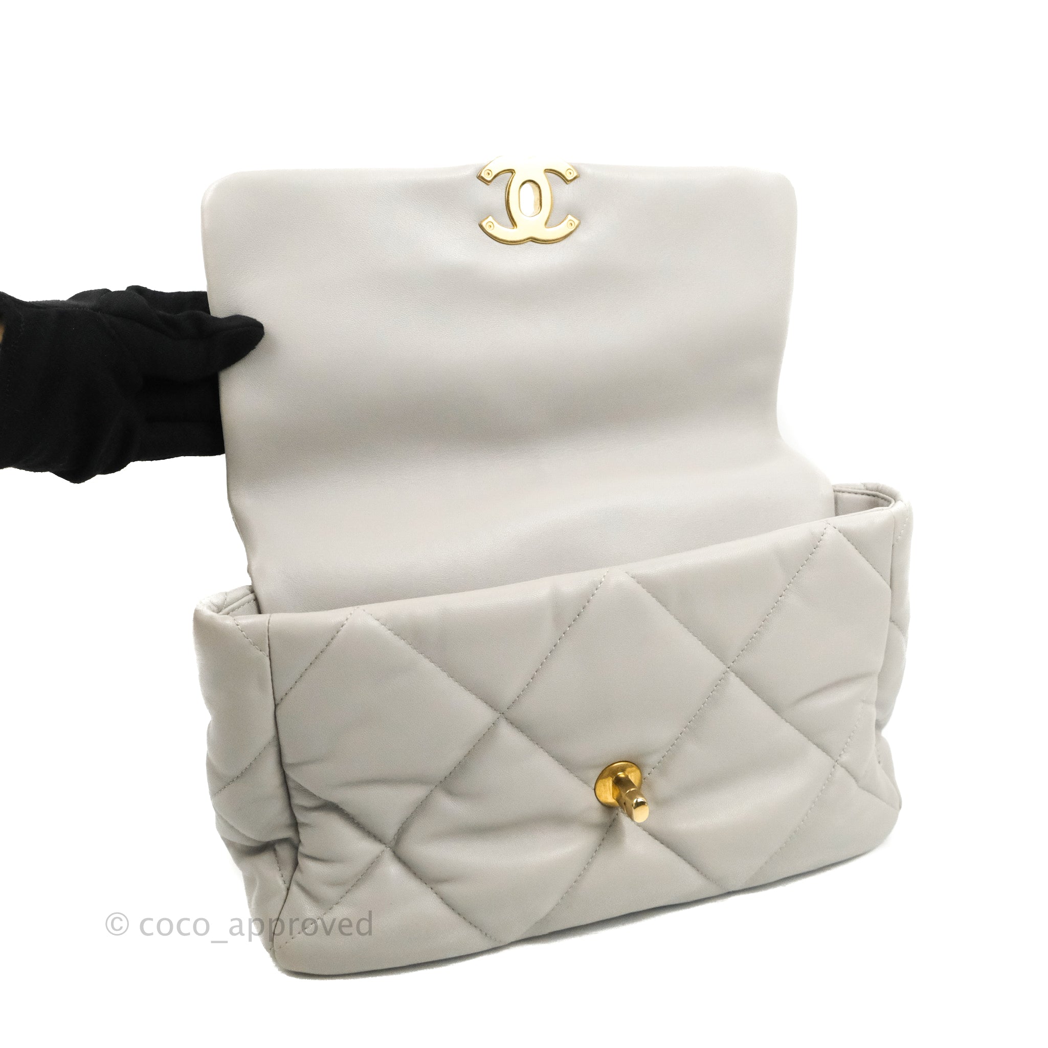 Chanel 19 Medium Grey Mixed Hardware Flap Bag - Luxury Designer Handbag for Women | Perfect for Work, Evening Events & Everyday Use