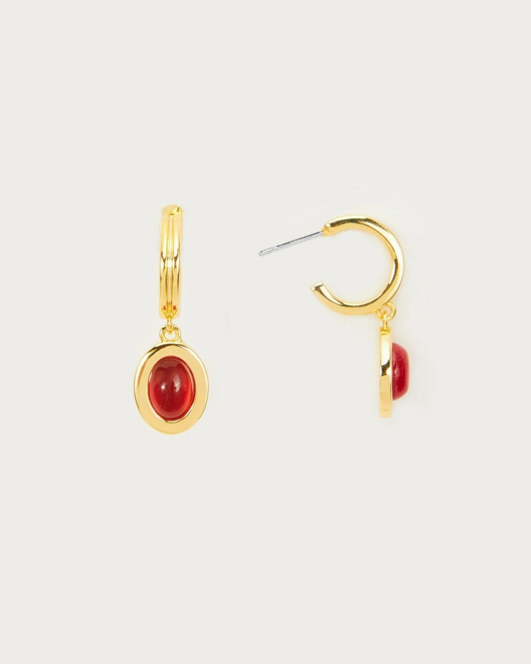 Devon Carnelian Earrings - Handmade Gemstone Jewelry for Women | Perfect for Casual Wear, Parties & Gifts