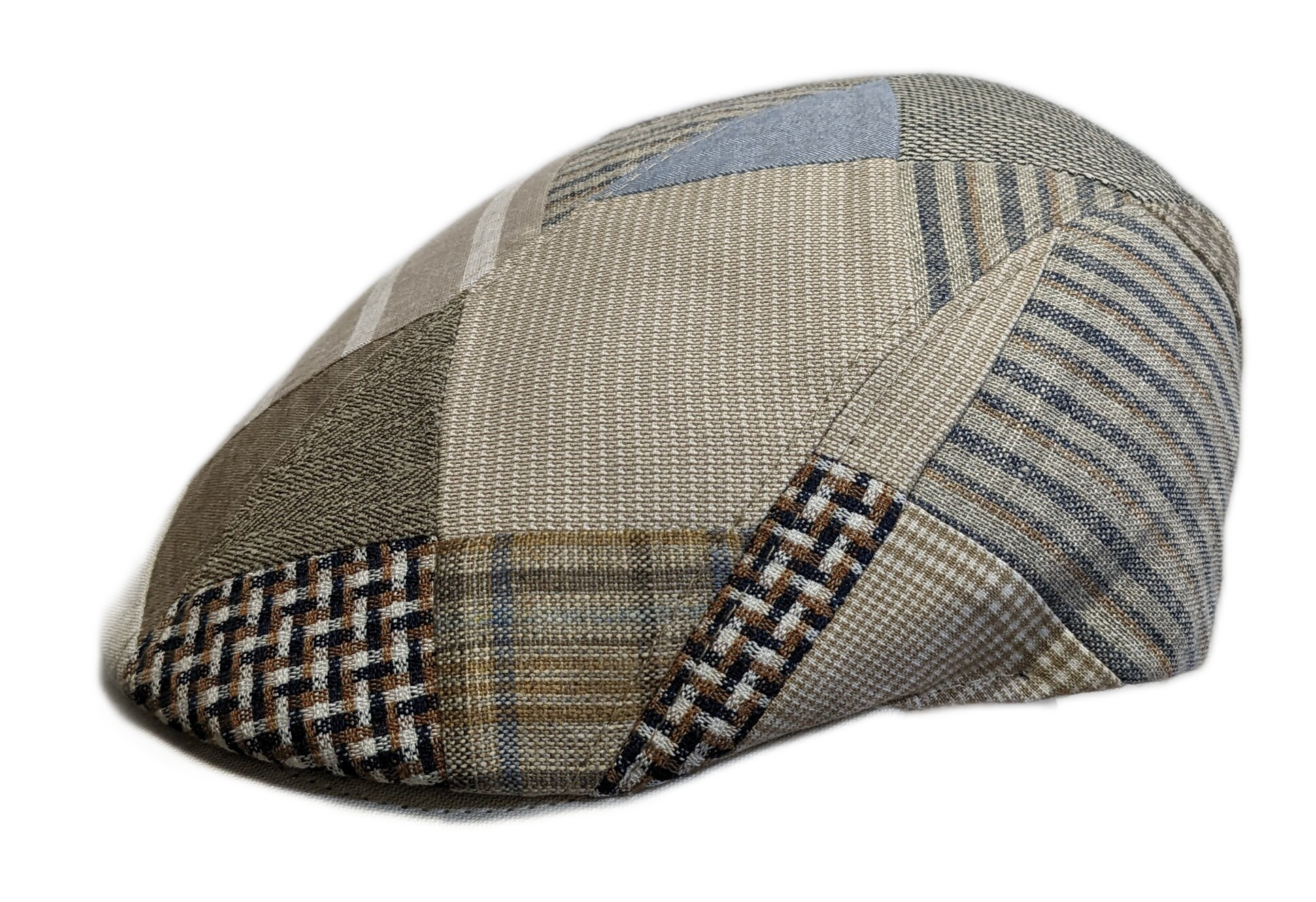 Magill Linen Cotton Blend Ivy Flat Cap - Beige Mix Vintage Style Hat for Men & Women - Perfect for Casual Outfits, Golfing, and Outdoor Activities
