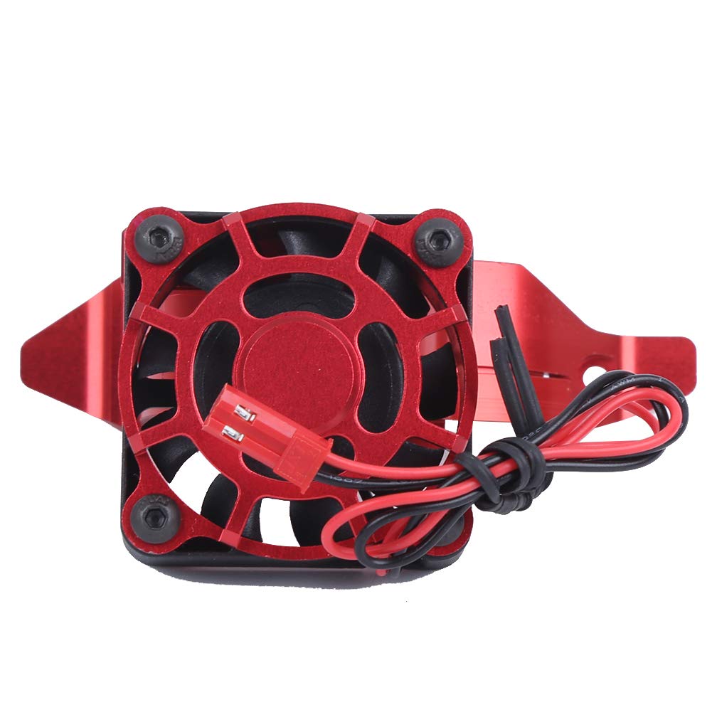 High-Performance RC Motor Mount Heat Sink - Aluminum Alloy Cooling Bracket for 1/10 Scale 4x4 & 6x6 RC Cars (Red) - Perfect for Traxxas TRX4 Sport, Crawlers & Off-Road RC Vehicles
