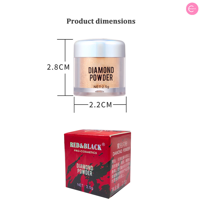 Red & Black Diamond Glitter - Premium Cosmetic Glitter for Face, Body, Eyeshadow & Nail Art - Perfect for Makeup, Festival, Halloween & DIY Crafts