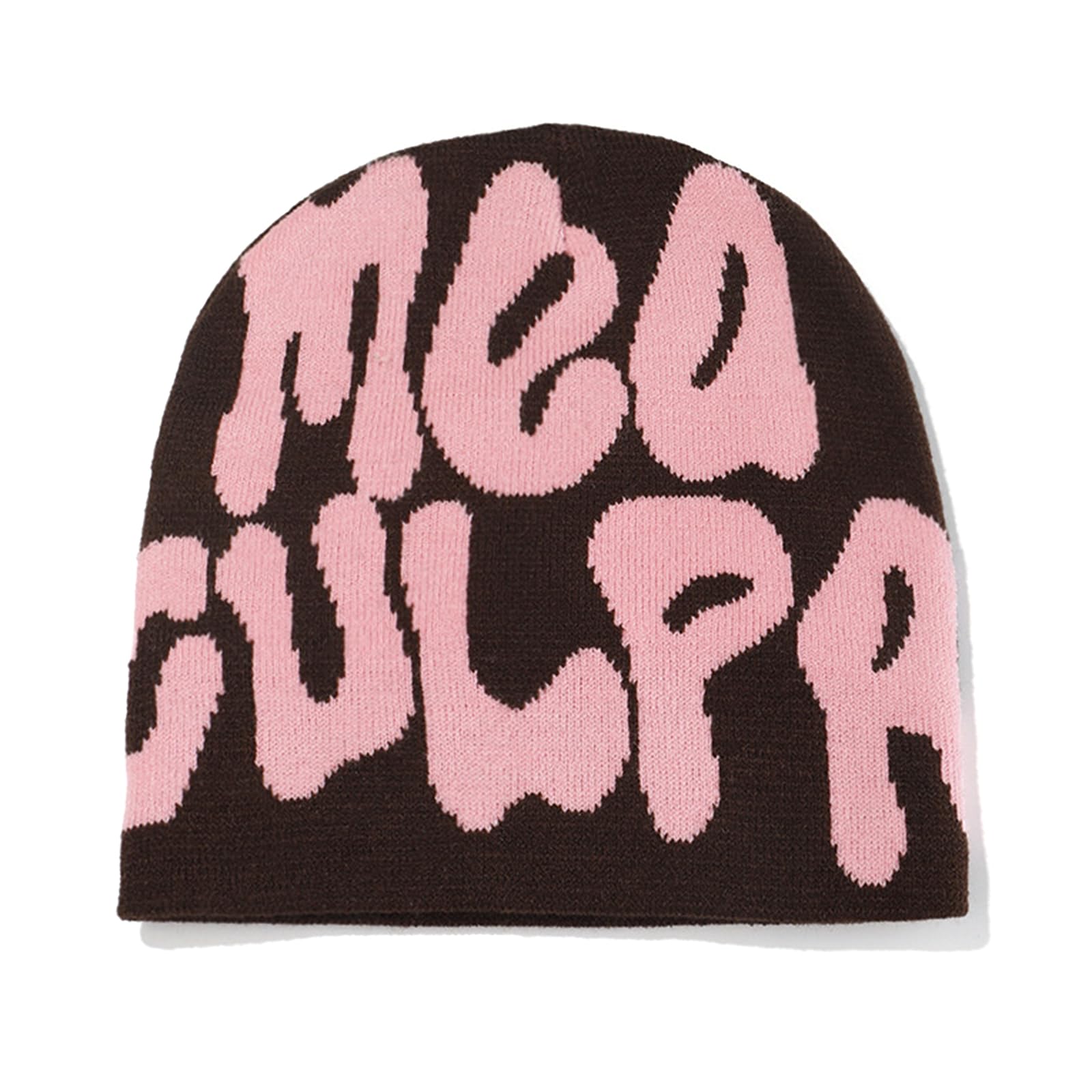 YROHGKPN Slouchy Beanie Hats - Letter Print Y2K Style Warm Knit Beanies for Women & Men | Unisex Winter Fashion Accessory for Outdoor Activities, Streetwear, and Casual Wear