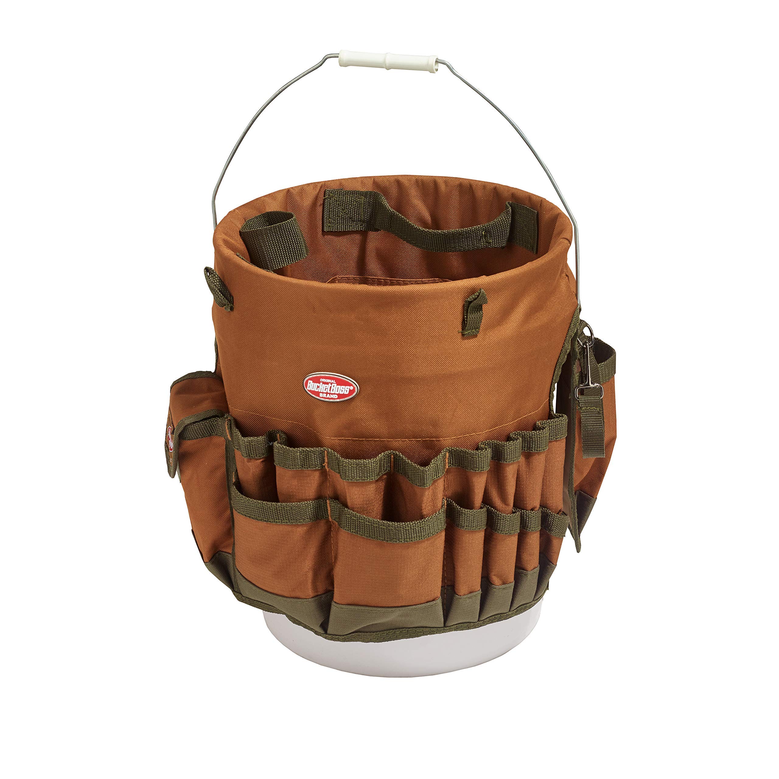 Bucket Boss The Bucketeer 3-Pack Brown Bucket Tool Organizer - Perfect for Construction, Gardening & DIY Projects