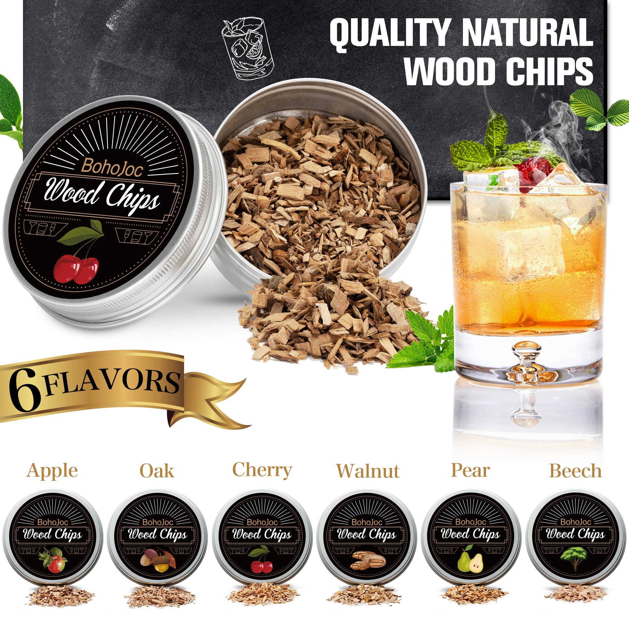 Premium Cocktail Smoker Kit with Torch - Unique Gifts for Men, Dad, Boyfriend - Perfect for Anniversary, Birthday & Christmas - No Butane Required - Ideal for Home Bars, Parties & Special Occasions