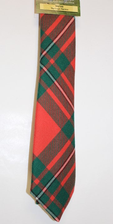 MacGregor Red Ancient Tartan Tie for Men | Classic Scottish Plaid Necktie | Perfect for Weddings, Business & Formal Events