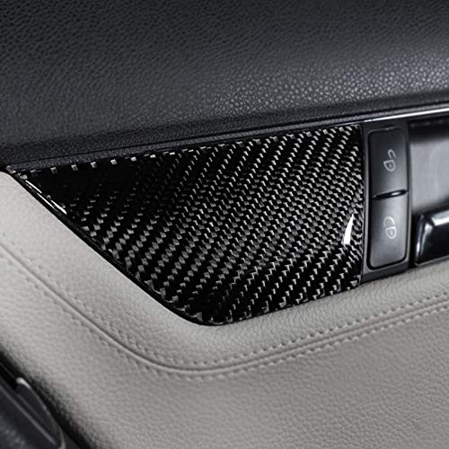 2 PCS Carbon Fiber Car Seat Adjustment Panel Decorative Stickers for Mercedes-Benz W204 (2007-2013) - Interior Trim Mouldings for Right-Hand Drive Vehicles | Perfect for Car Customization & Luxury Interior Upgrade