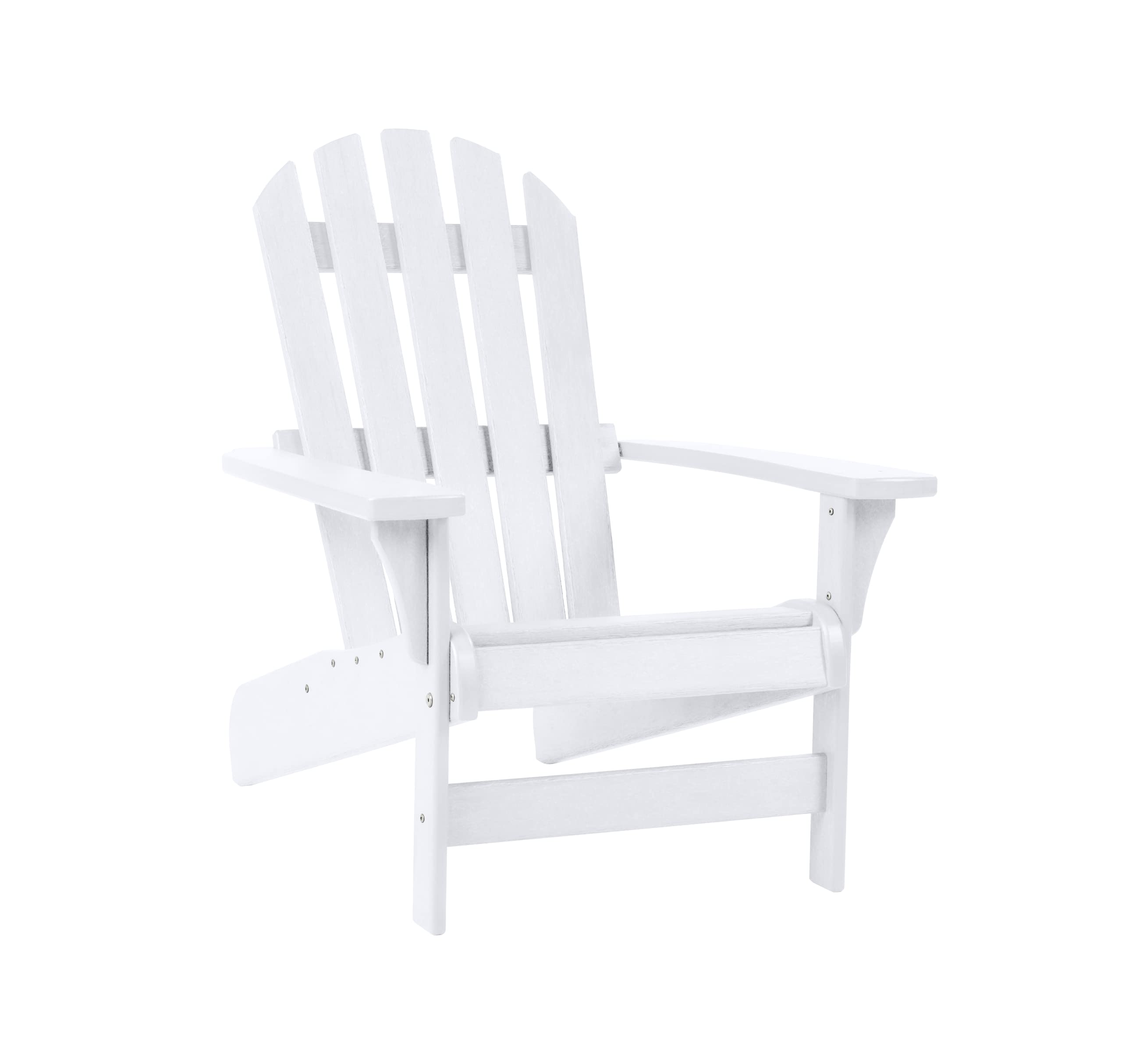 Keter Tahoe Adirondack Chair - Weatherproof Outdoor Furniture with Easy Assembly, Sturdy & Steady White Plastic Patio Chair for Poolside, Backyard, Fire Pit & Garden Relaxation