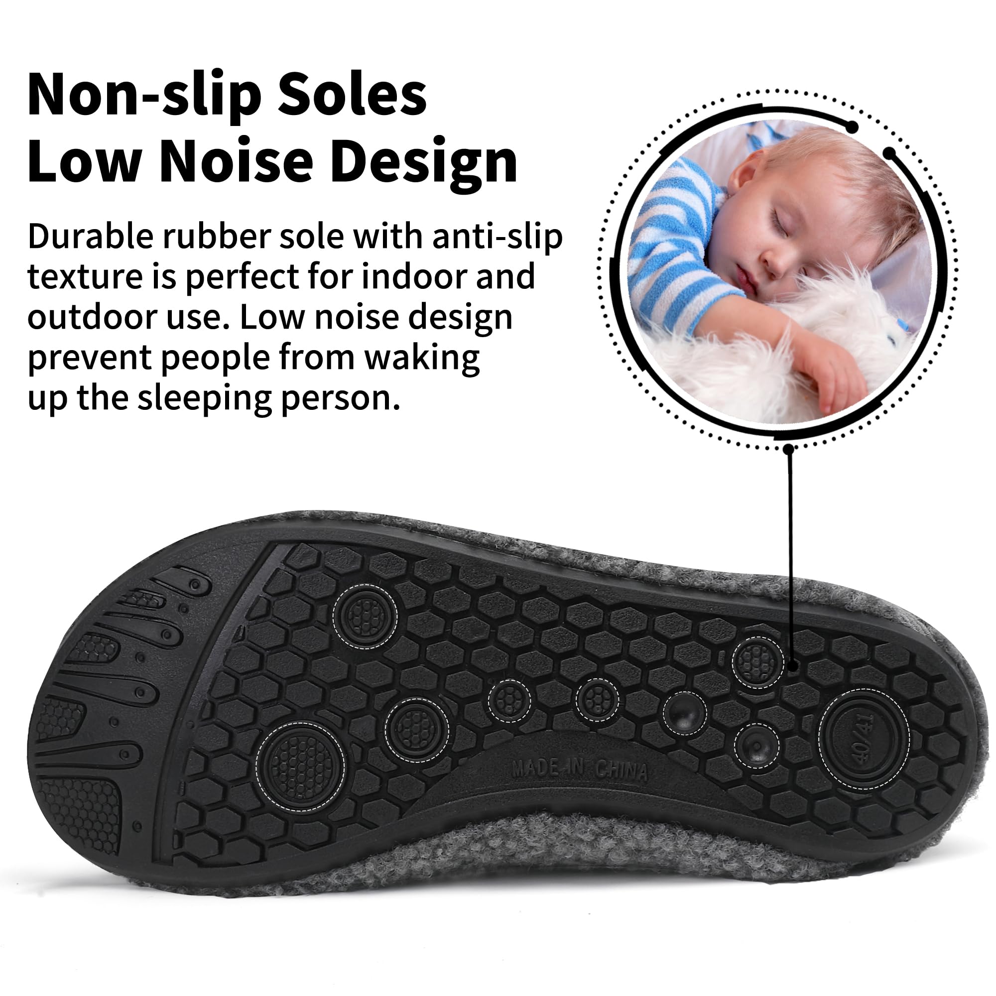 Comfortable Non-Slip House Slippers for Women & Men - Soft Indoor/Outdoor Slipper Socks with Grippy Sole - Perfect for Home, Hospital, Travel & Relaxation