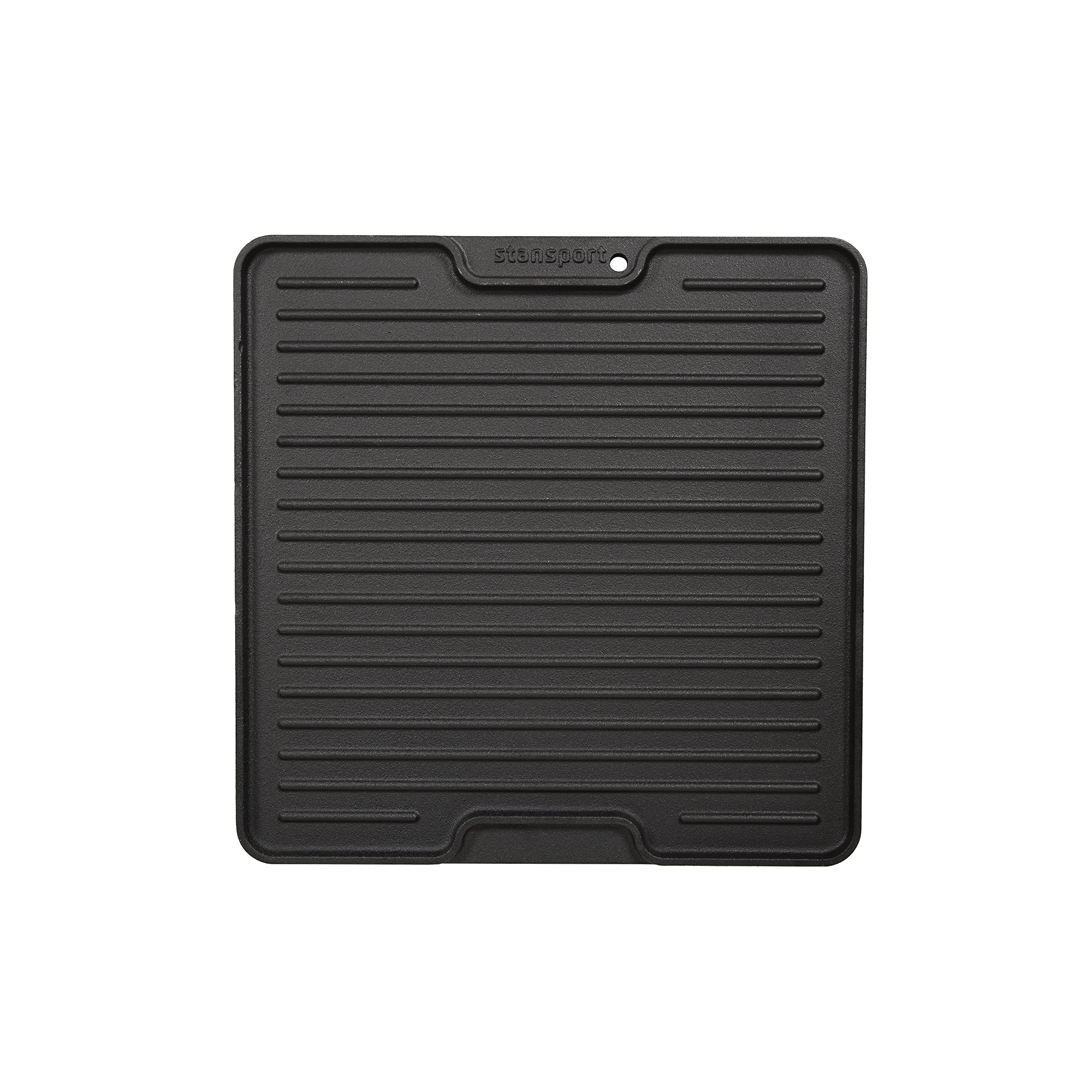 Stansport 12-Inch Pre-Seasoned Cast Iron Camping Griddle - Perfect for Outdoor Cooking, Camping, and Backyard BBQs