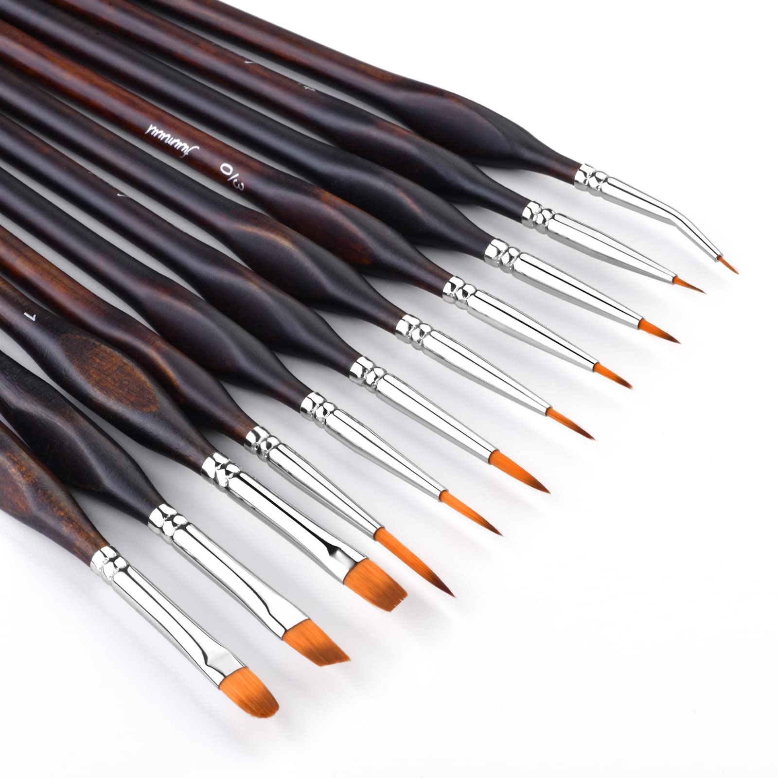 11PCS Fine Detail Paint Brush Set for Miniature Figures, Model Painting & Art - Professional Micro Brushes for Fine Detailing, Acrylic & Oil Painting - Perfect for Warhammer, D&D Miniatures & Canvas Art