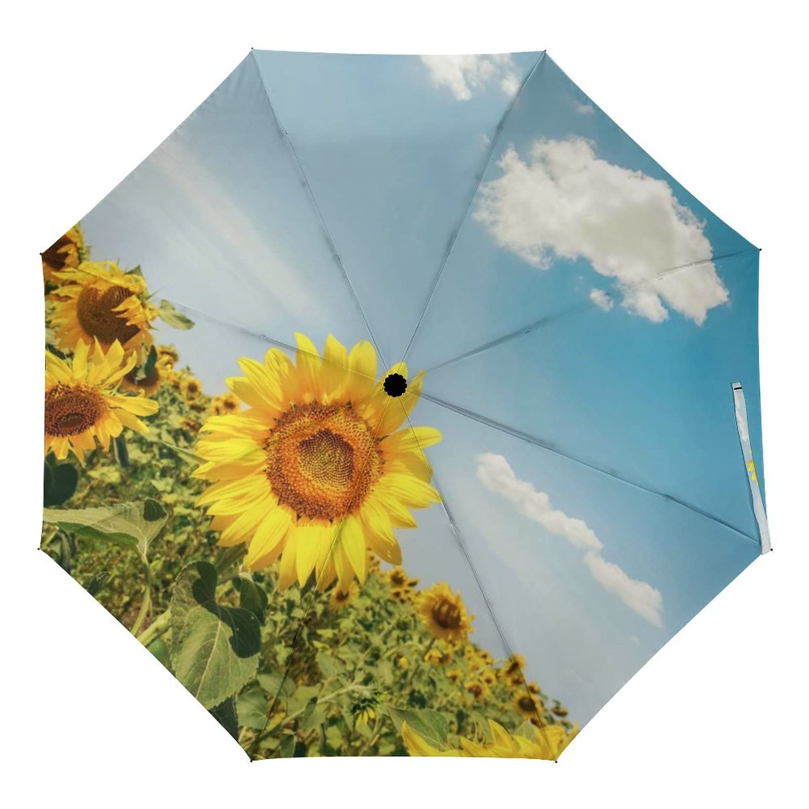 Windproof Compact Travel Umbrella with Auto Open/Close - Waterproof Portable Umbrella for Paris Sightseeing & Daily Use (Eiffel Tower Design)