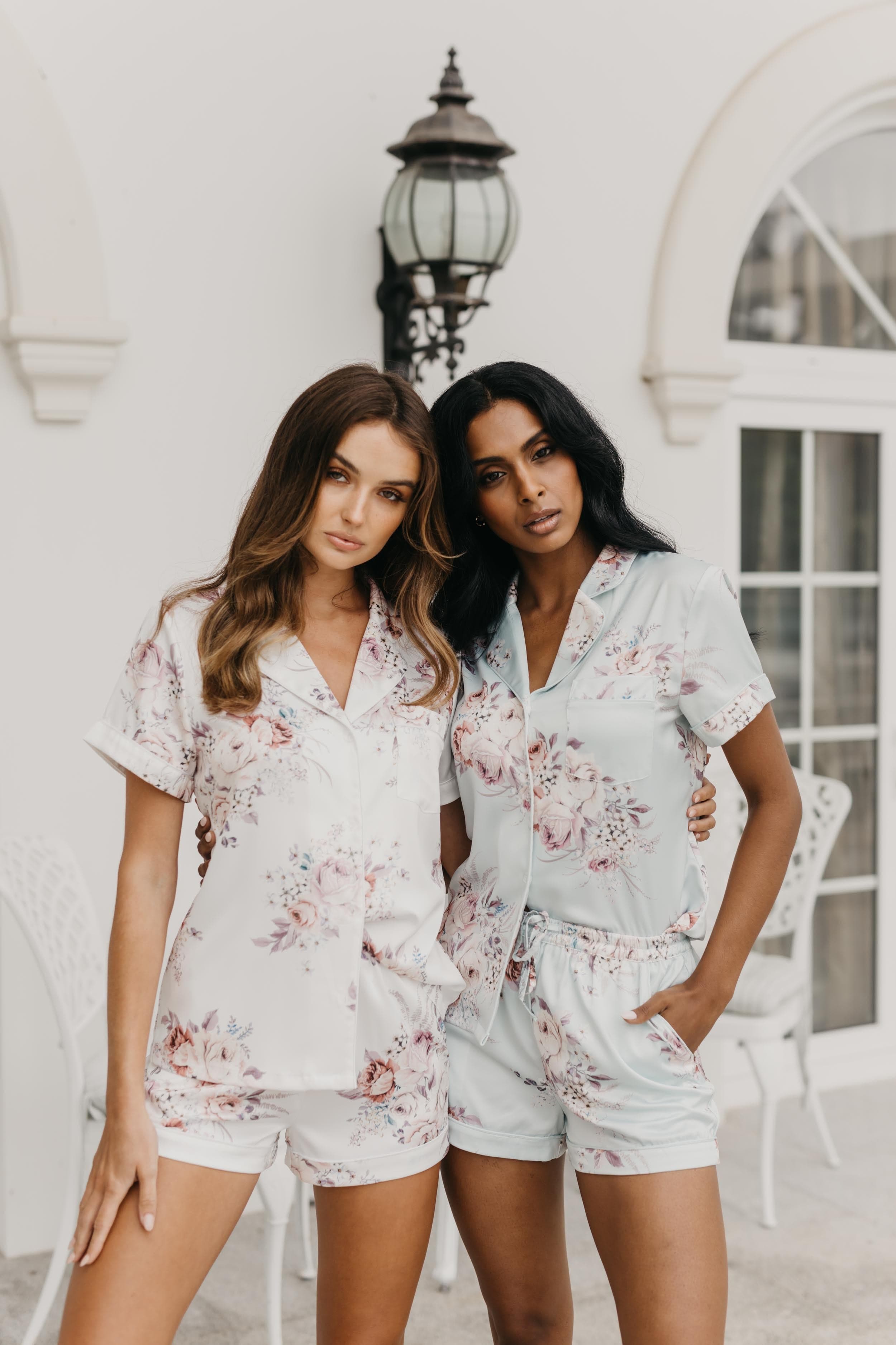 Andrea Rose Mist Pajama Set for Women - Soft & Comfortable Sleepwear, Loungewear for Relaxing at Home or Traveling