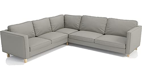 Light Gray Polyester Sectional