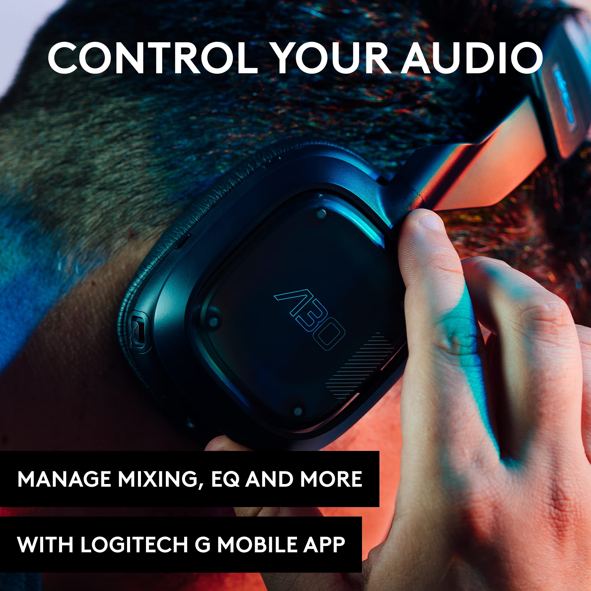 Logitech G Astro A30 Lightspeed Wireless Gaming Headset with Bluetooth - Dolby Atmos & 3D Audio Support, Detachable Boom Mic, 27-Hour Battery - Compatible with Xbox, PS5, PS4, Nintendo Switch, PC & Android (Blue) - Perfect for Competitive Gaming, Streaming & Mobile Play