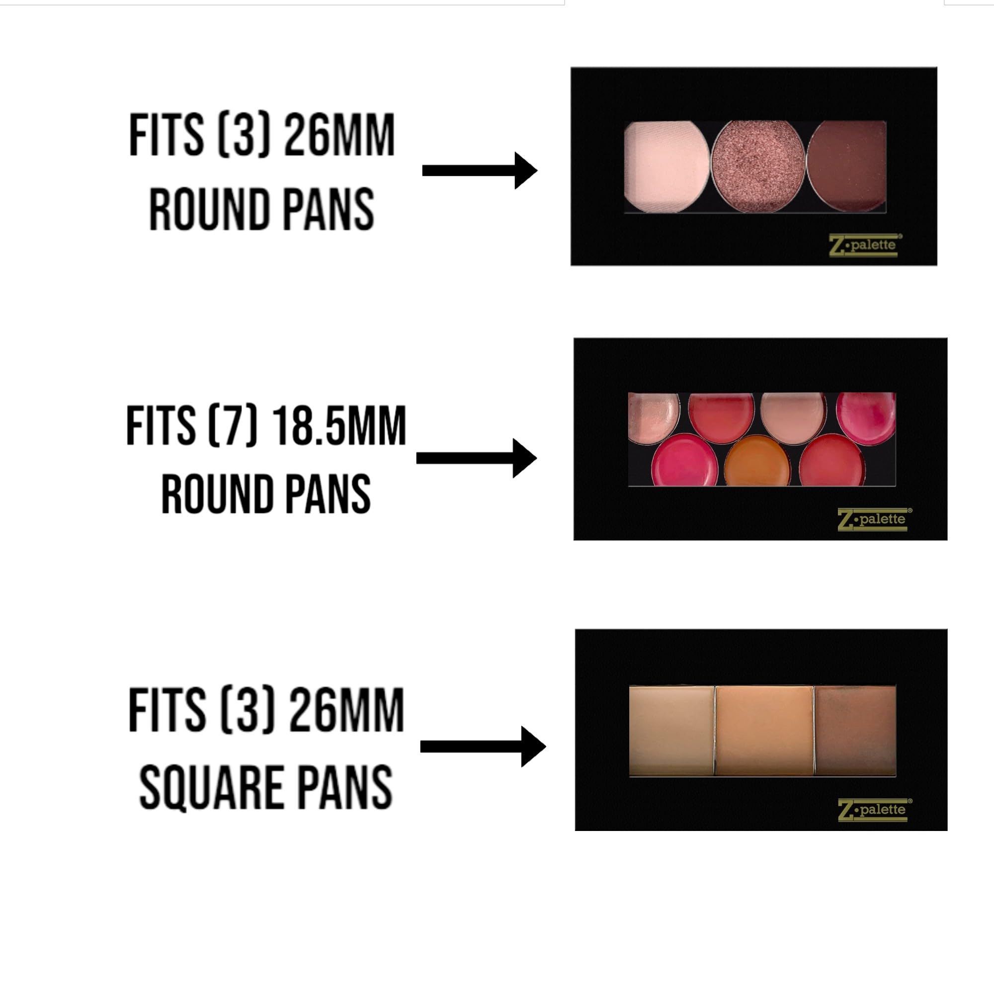 Mini Magnetic Makeup Palette - Empty Universal Magnetic Eyeshadow & Powder Case with Clear Window | Customizable Beauty Organizer for Travel & Professional Makeup Artists