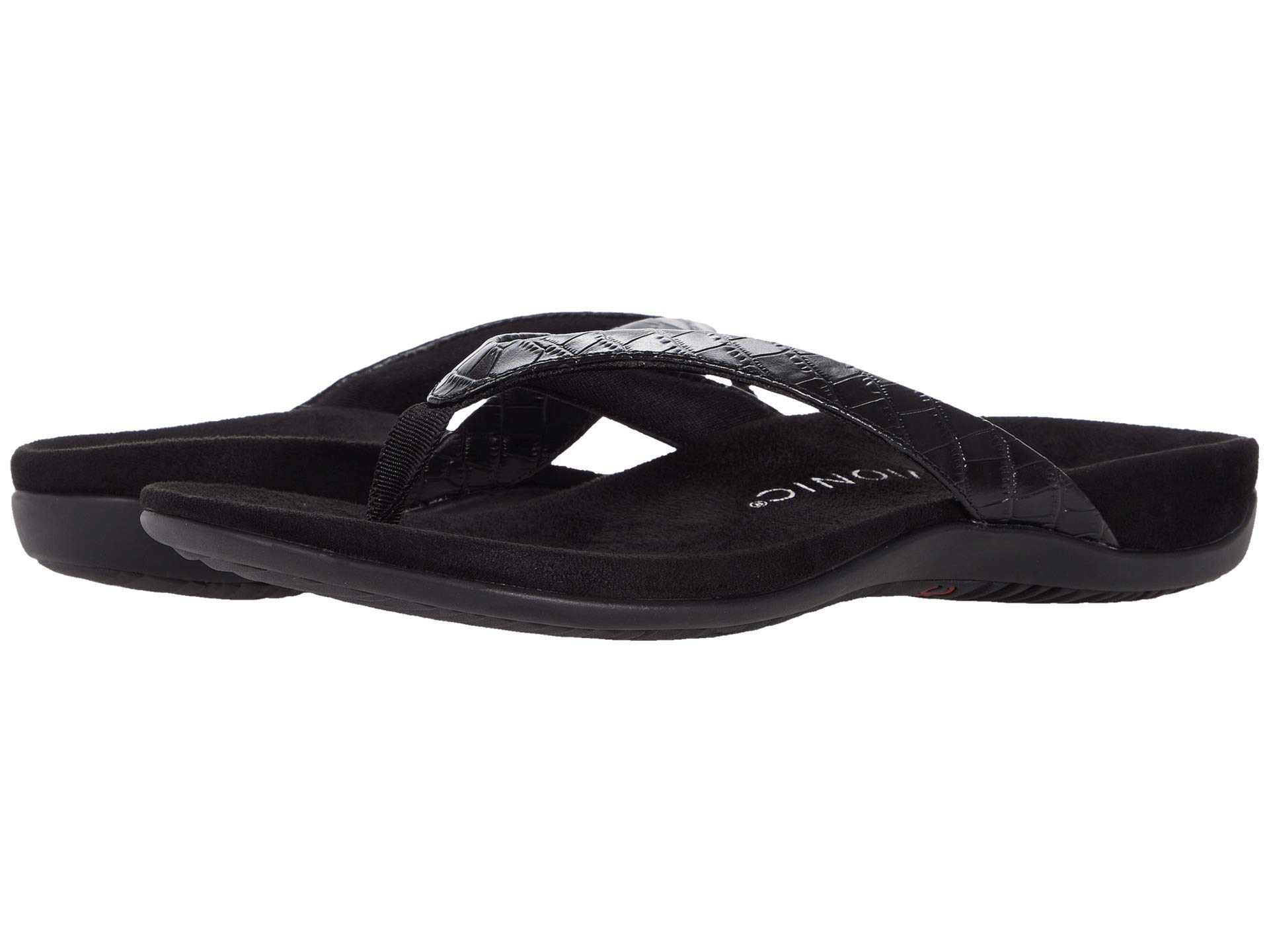 Vionic Women's Rest Dillon Toe Post Sandals - Orthotic Arch Support Flip Flops with Three-Zone Comfort for Plantar Fasciitis & Heel Pain Relief - Perfect for Beach, Pool & Summer Walking