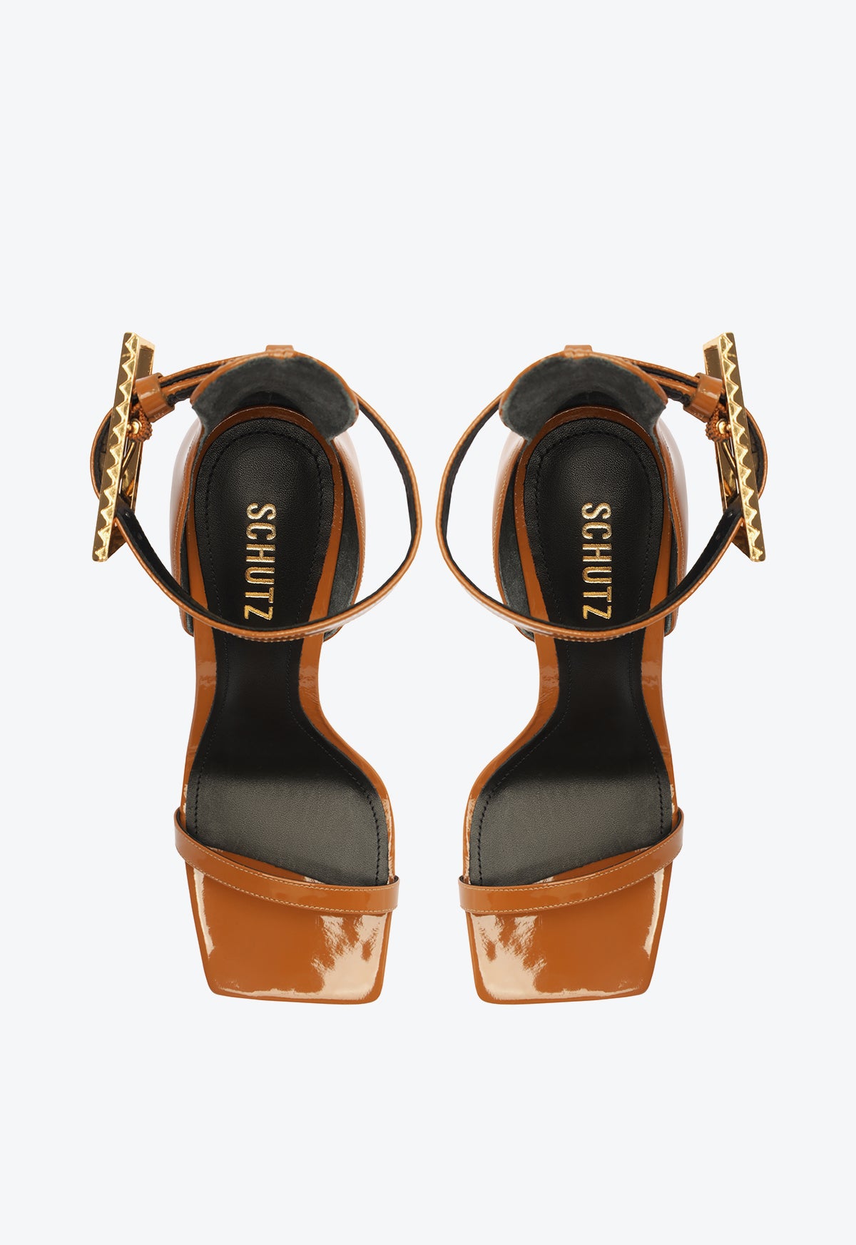 Ciara Women's Patent Leather Sandals - Comfortable Strappy Heeled Sandals for Summer, Weddings & Parties | Fashionable Dress Shoes for Women