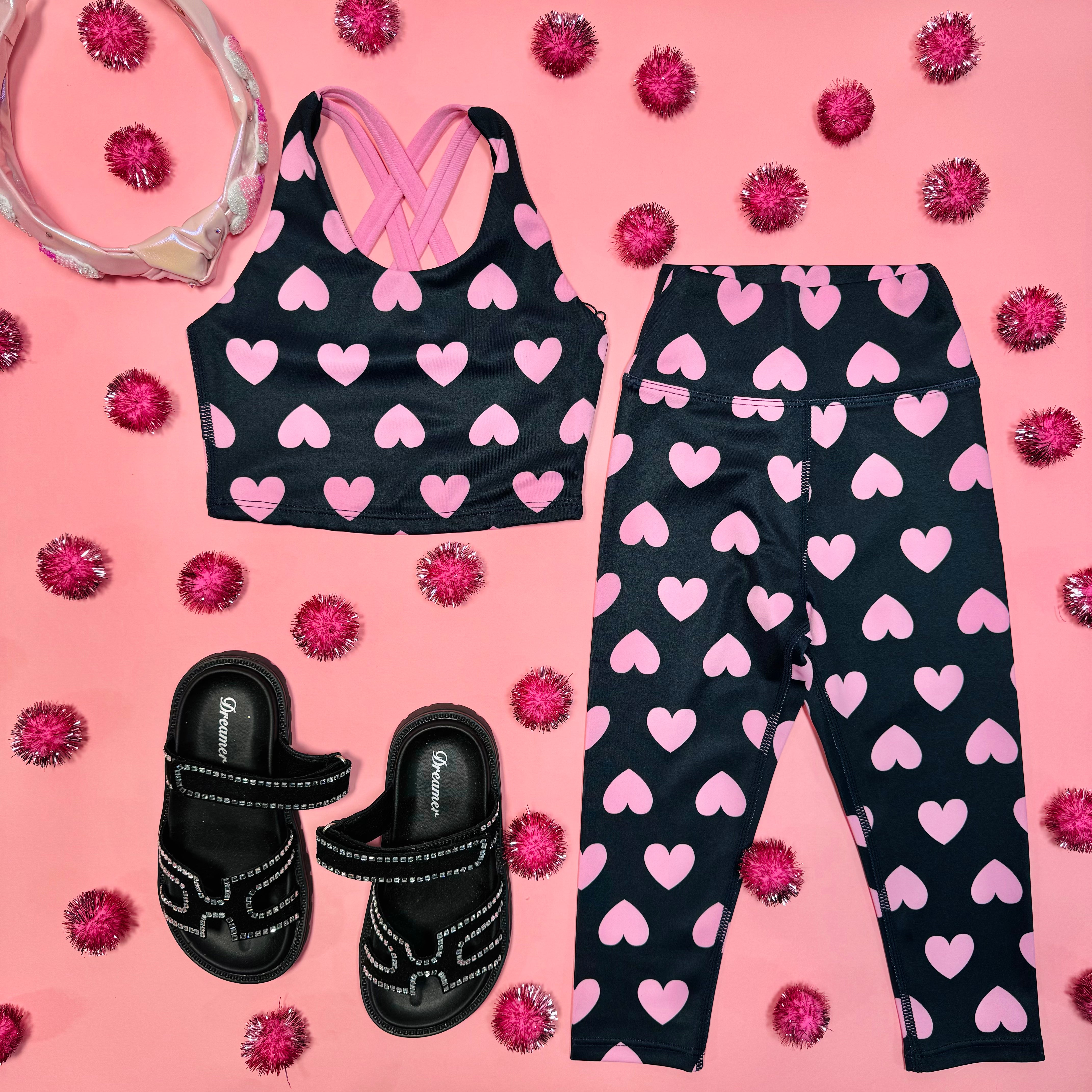 Cute Love Hearts Little Peppa Pig Leggings for Girls - Soft & Comfortable Toddler Pants for Playtime, School & Everyday Wear