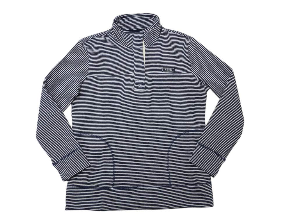 **Women's Long Sleeve Texas Pride Pullover Sweater - Navy Stripes, Small - Cozy Casual Wear for Fall & Winter, Game Day & Travel**