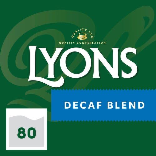 Lyons Decaffeinated Irish Tea Bags - 80 Count Pyramid Tea Bags for a Relaxing Afternoon or Evening | Caffeine-Free Black Tea Perfect for Gift Giving & Tea Lovers