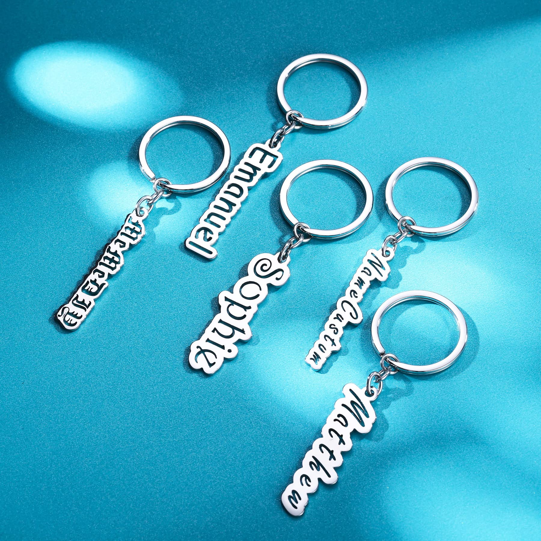 Custom Stainless Steel Name Keychain for Women & Men - Personalized Cut-Out Keychain Gift for Girlfriend, Boyfriend, Couples | Perfect for Anniversary, Birthday, Valentine's Day Gifts
