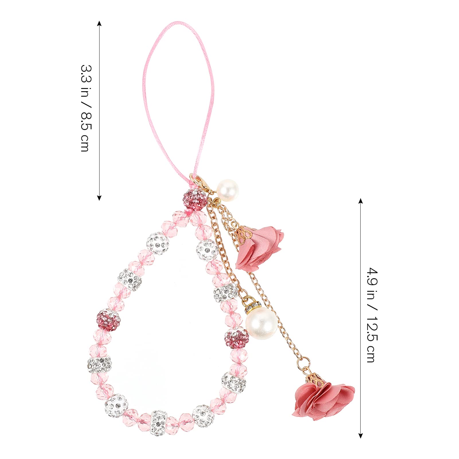 Creative Crystal Flower Phone Charm - Non-Slip Phone Lanyard & Wrist Strap for iPhone Samsung - Stylish Phone Accessory for Women Girls (Perfect for Daily Use, Shopping, Travel & Selfies)