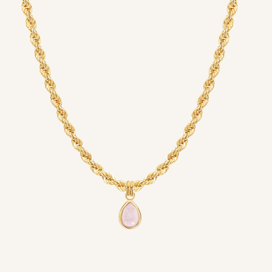 Rose Quartz Trove Charm Necklace - Healing Crystal Jewelry for Women, Dainty Pendant with 925 Sterling Silver Chain - Perfect for Meditation, Yoga & Spiritual Gifts