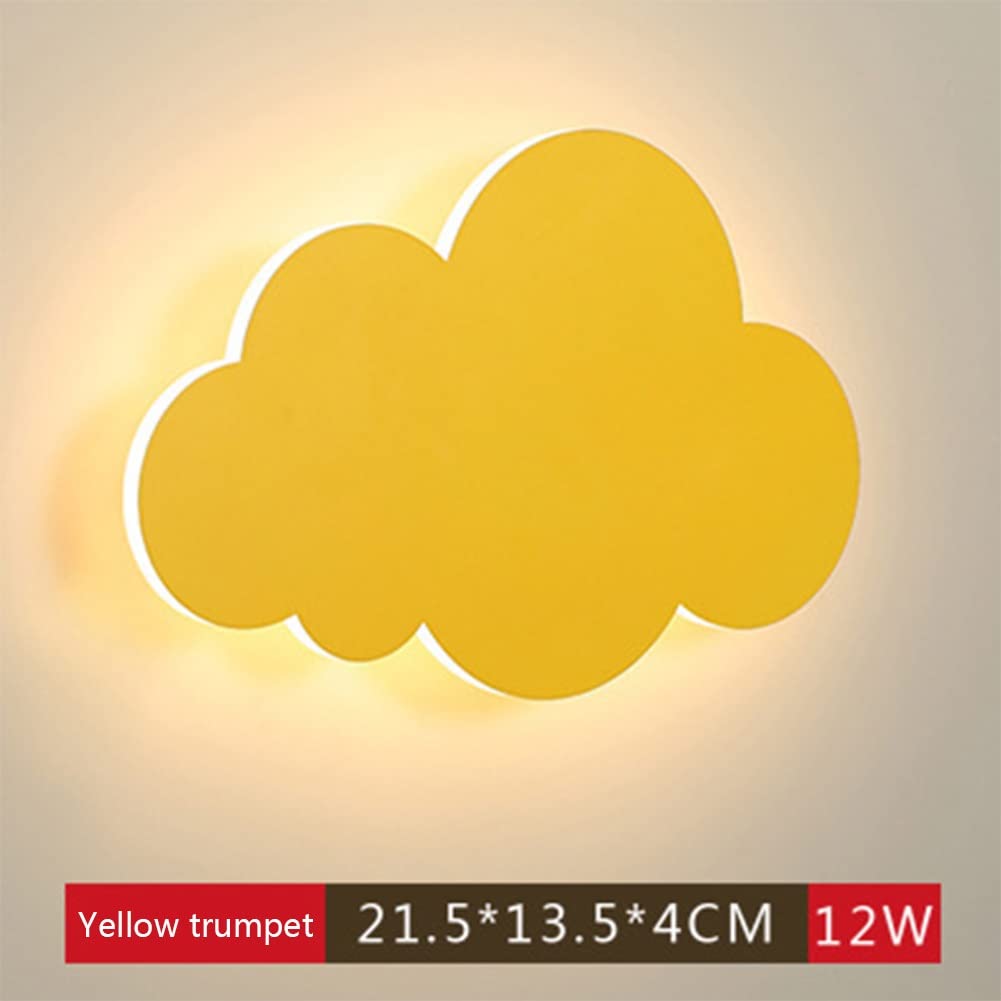 Cloud-Shaped LED Wall Lamp for Kids Bedroom - Cute PVC Night Light, Indoor Wall Sconce with Soft Lighting for Nursery, Bedside & Wall Decor (White) - Perfect for Bedtime Stories & Cozy Nighttime Ambiance
