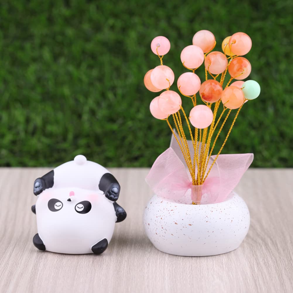 Cute Panda Car Dashboard Ornament - Resin Animal Figure for DIY Decoration, Cake Topper, and Home Accessories | Perfect for Car Interior, Birthday Cakes, and Gift Giving