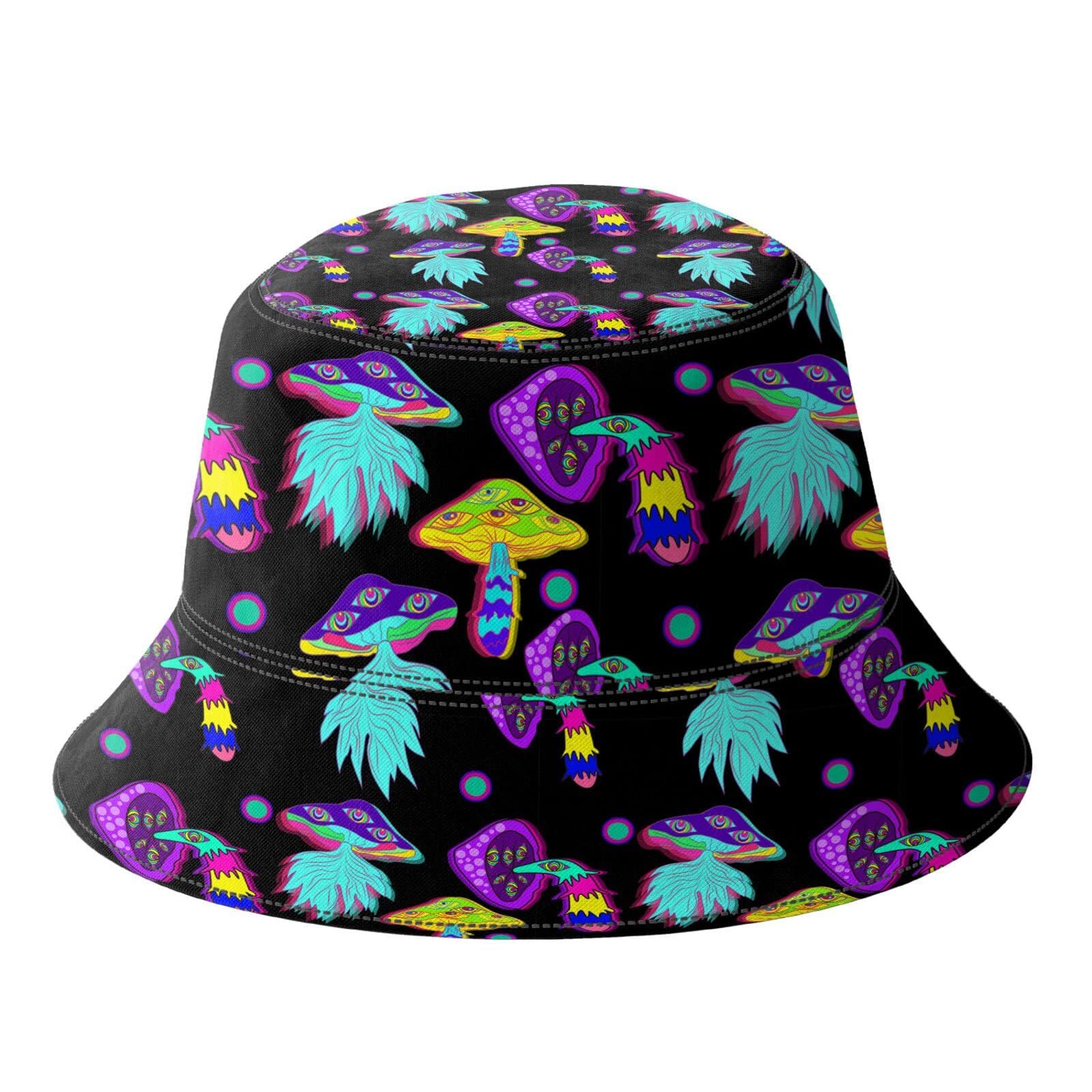 Men's 2-Piece Hawaiian Print Tracksuit Set - Short Sleeve Button Down Shirt & Matching Shorts with Free Bucket Hat | Tropical Summer Outfit for Beach Vacation, Pool Party & Casual Wear